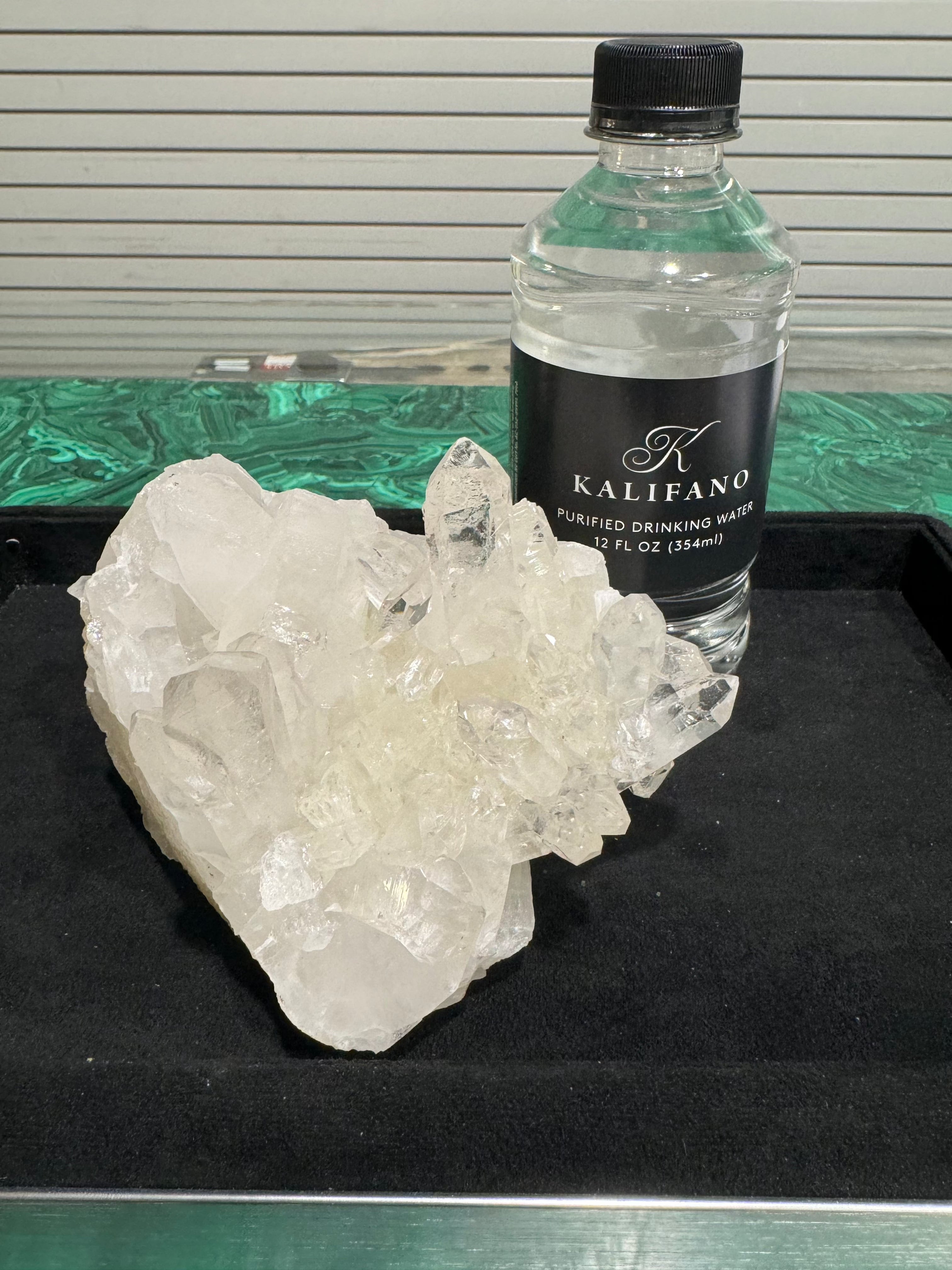 Kalifano Quartz Natural Clear Quartz Cluster 4.7" (AA800.002 -- 120mm W x 110mm H  (100mm L) QC1600.003