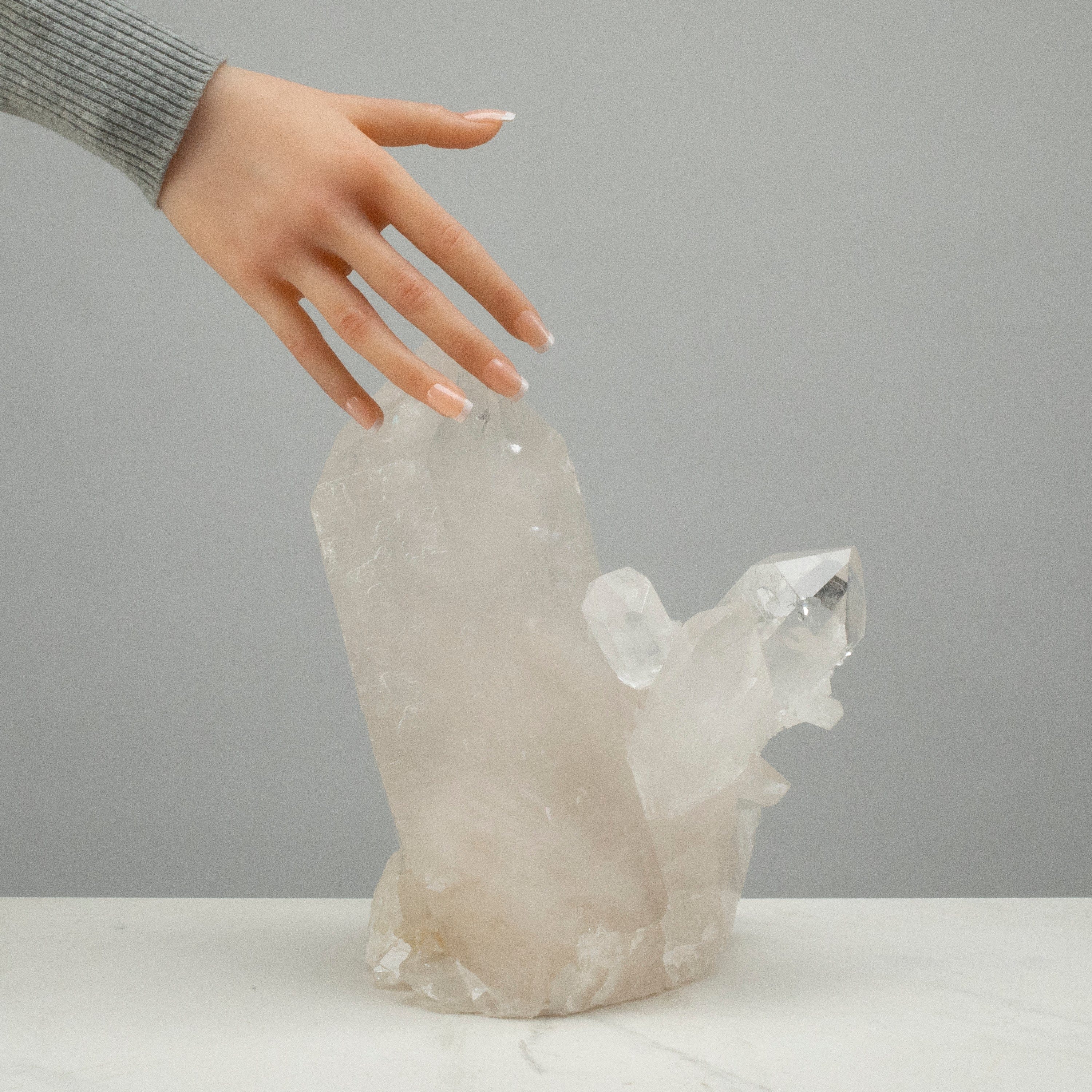 Kalifano Quartz Natural Clear Quartz Cluster Specimen 10" / 11lbs QC7000.003