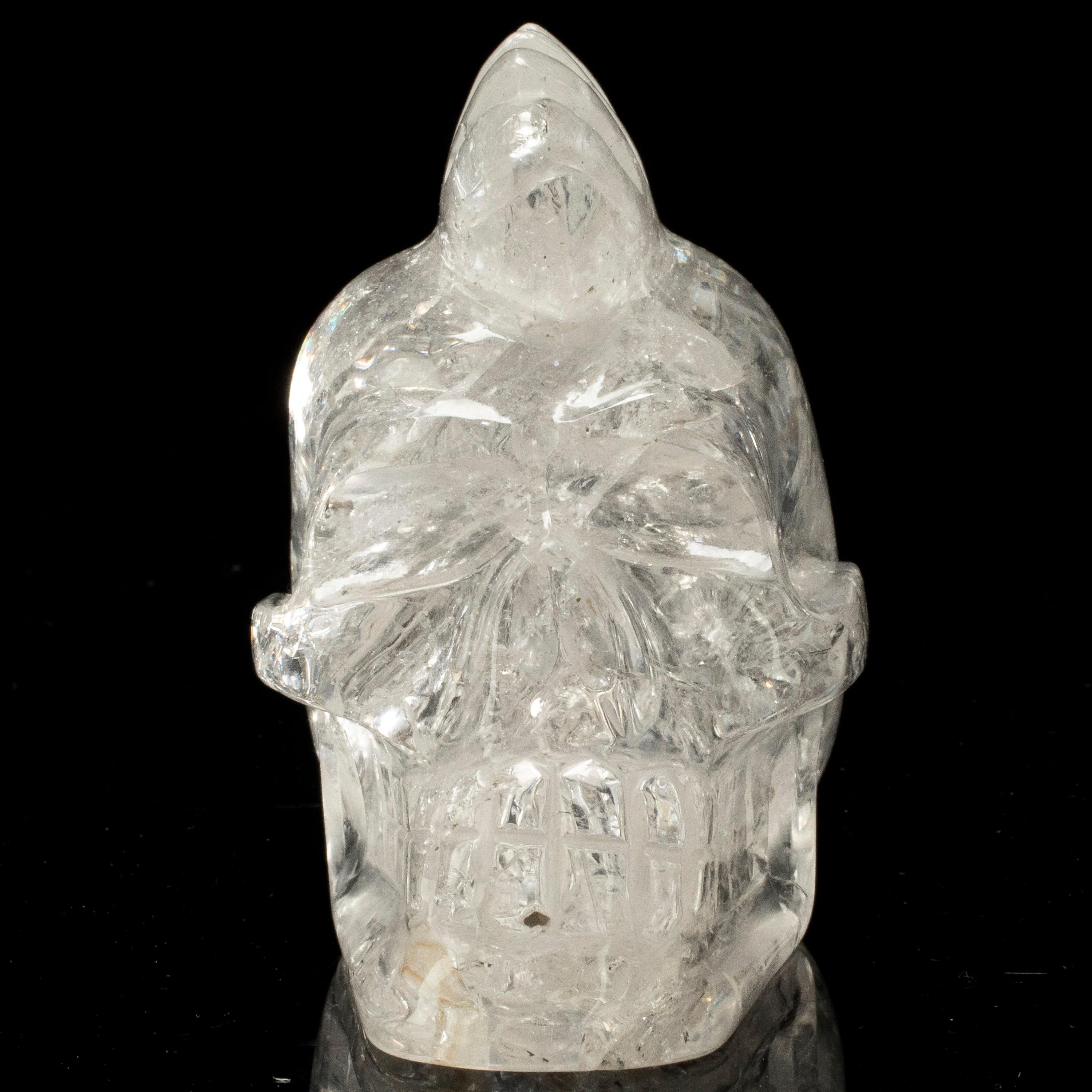 KALIFANO Quartz Quartz Skull Carving from Brazil - 3.5" / 640 grams SK4200.002