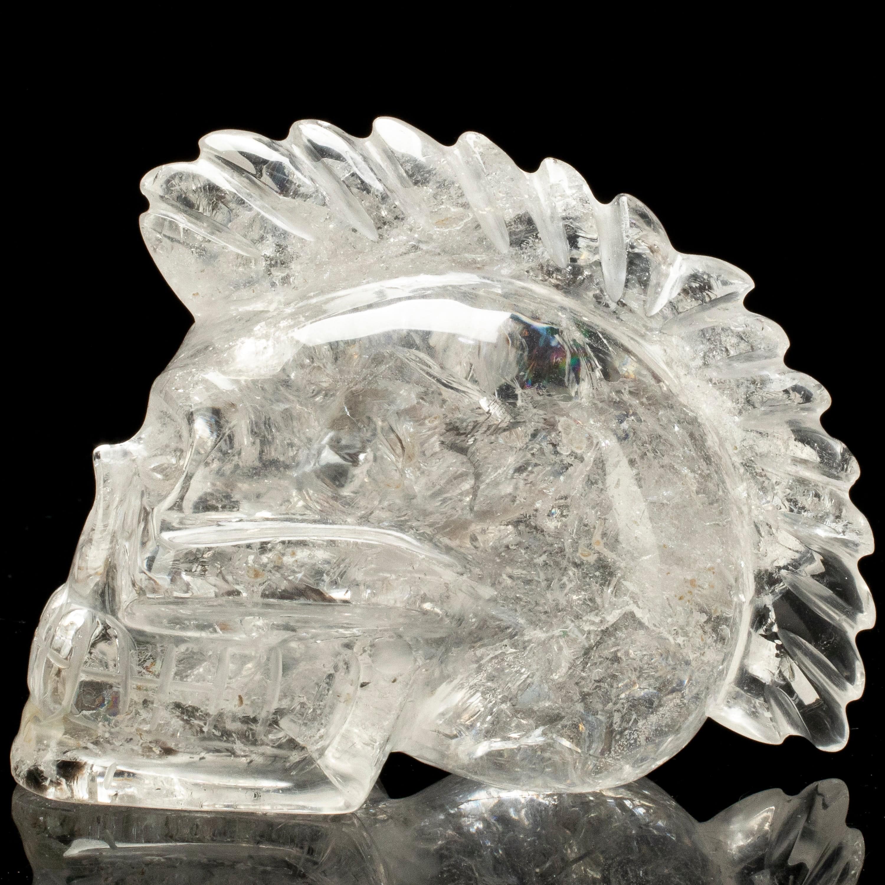 KALIFANO Quartz Quartz Skull Carving from Brazil - 3.5" / 640 grams SK4200.002