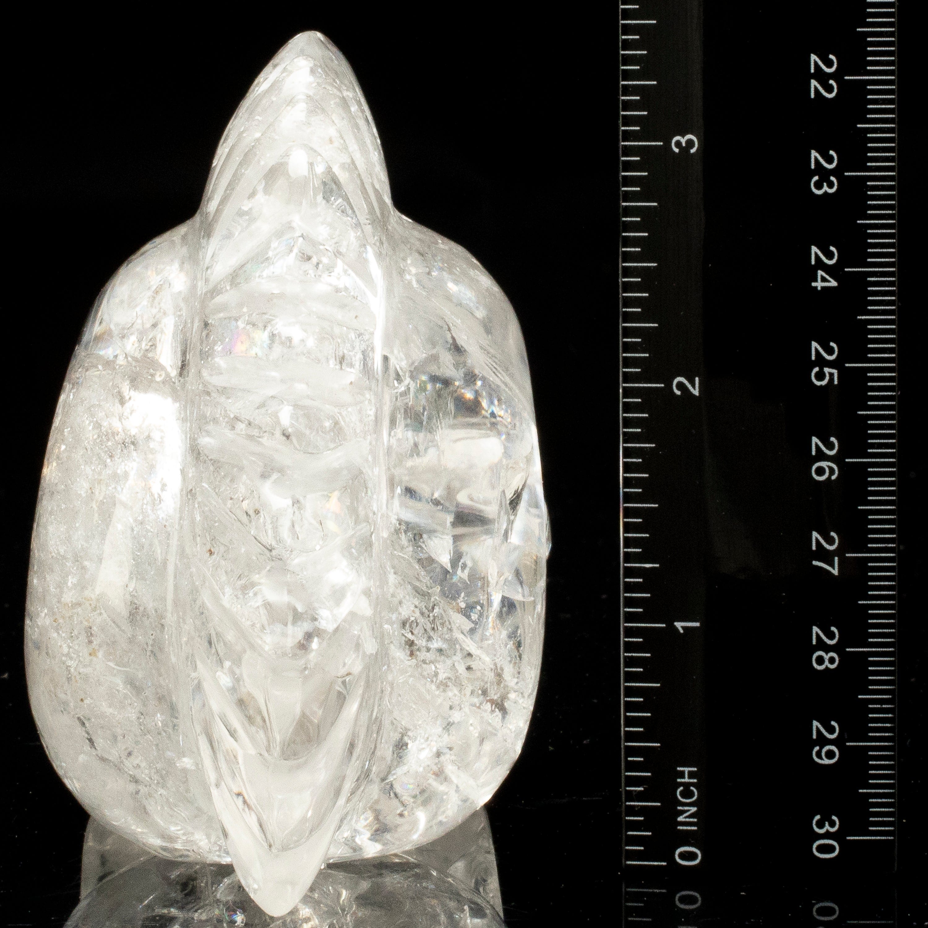 KALIFANO Quartz Quartz Skull Carving from Brazil - 3.5" / 640 grams SK4200.002