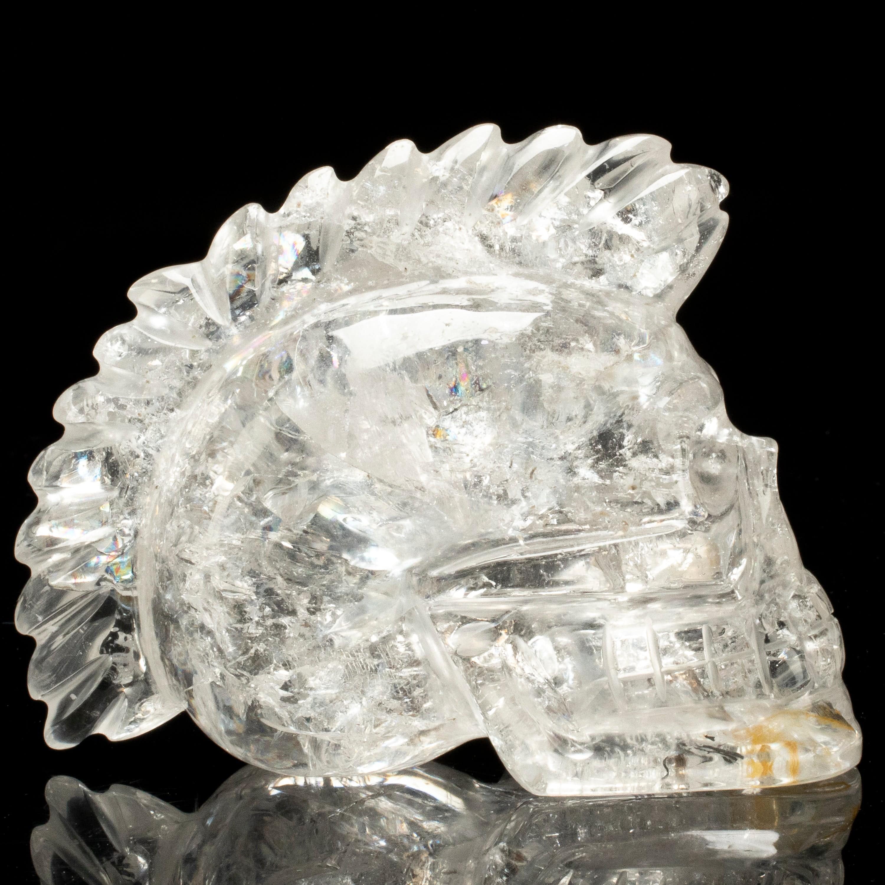 KALIFANO Quartz Quartz Skull Carving from Brazil - 3.5" / 640 grams SK4200.002