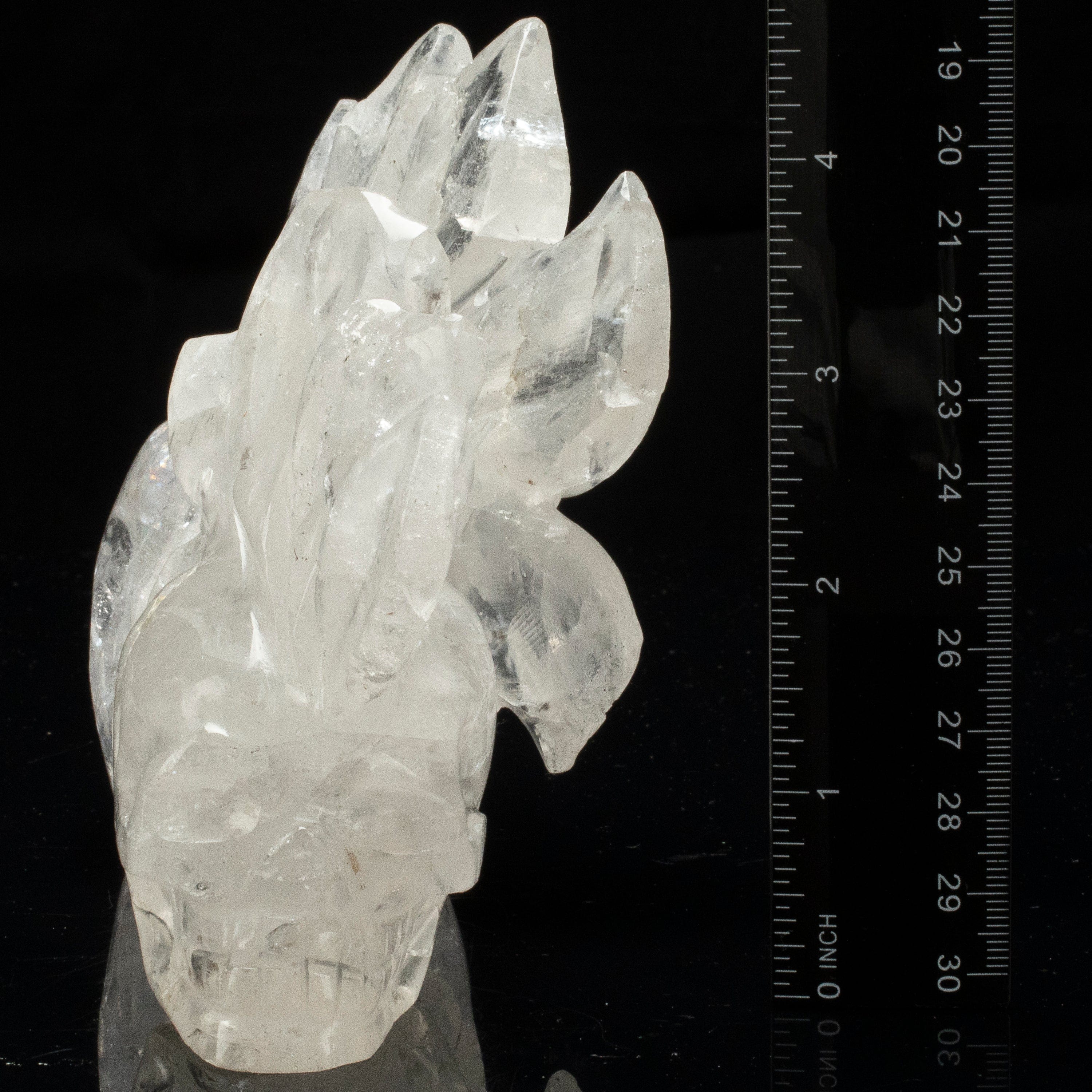 KALIFANO Quartz Quartz Skull Carving from Brazil - 4.5" / 1,040 grams SK6240.001