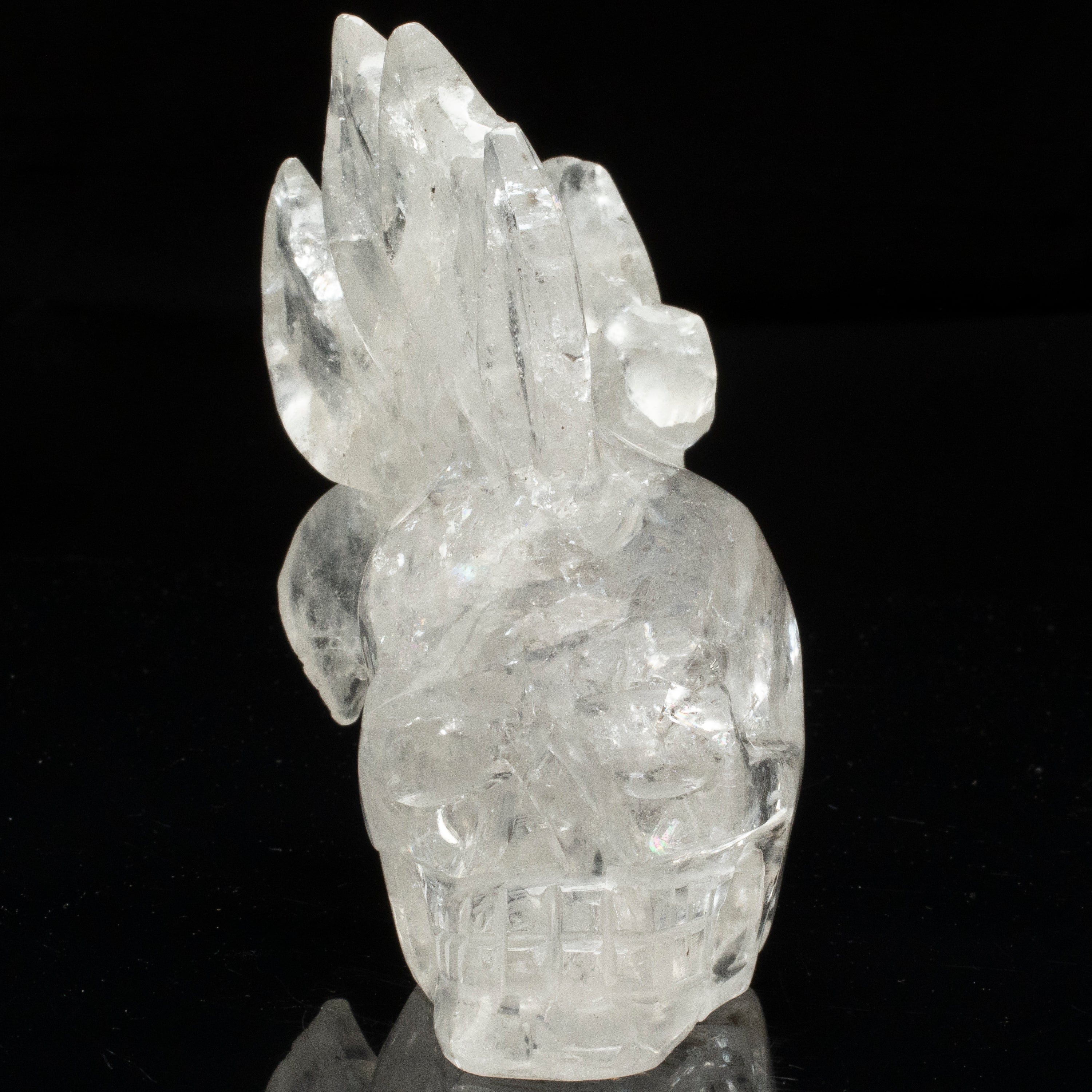 KALIFANO Quartz Quartz Skull Carving from Brazil - 4.5" / 1,040 grams SK6240.001