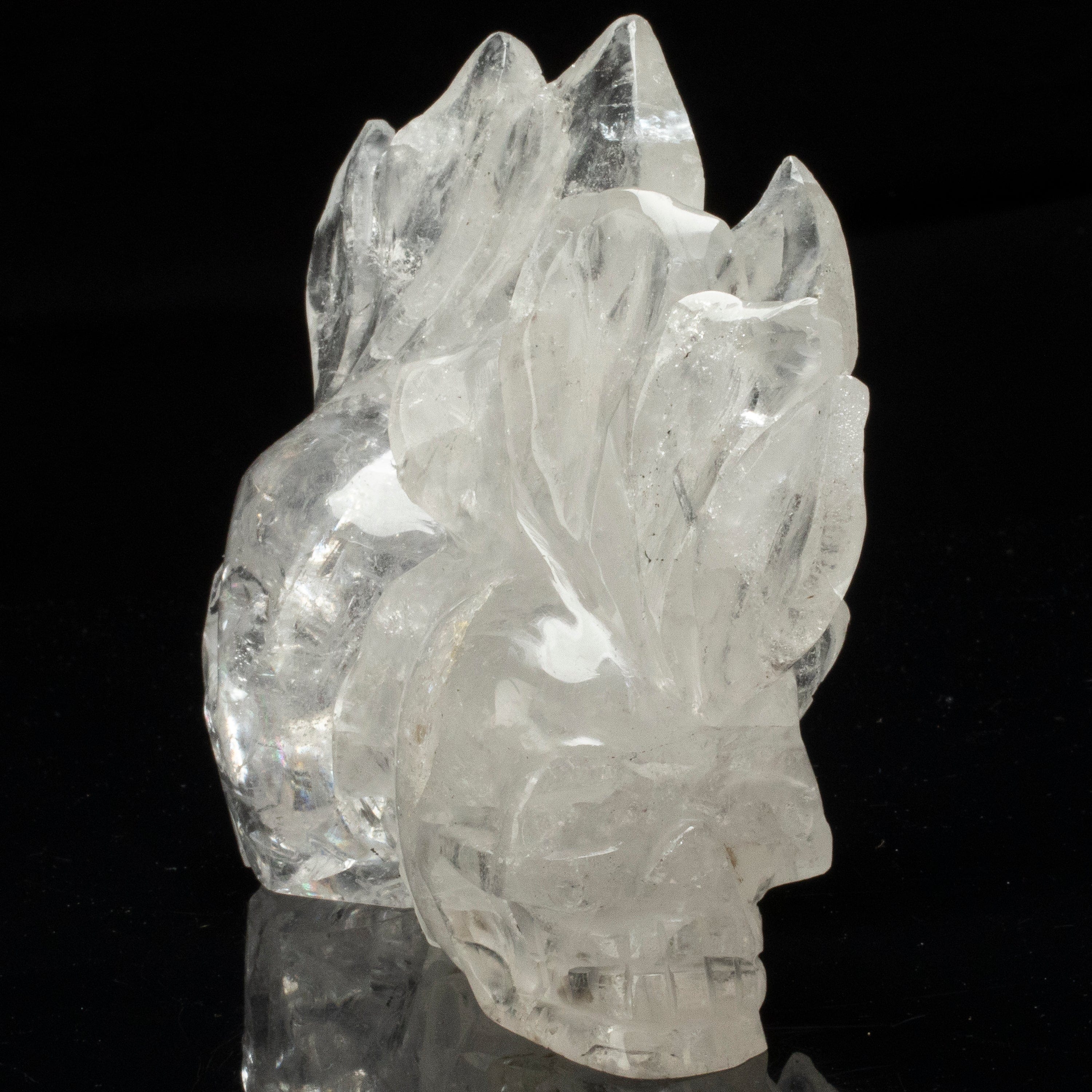 KALIFANO Quartz Quartz Skull Carving from Brazil - 4.5" / 1,040 grams SK6240.001