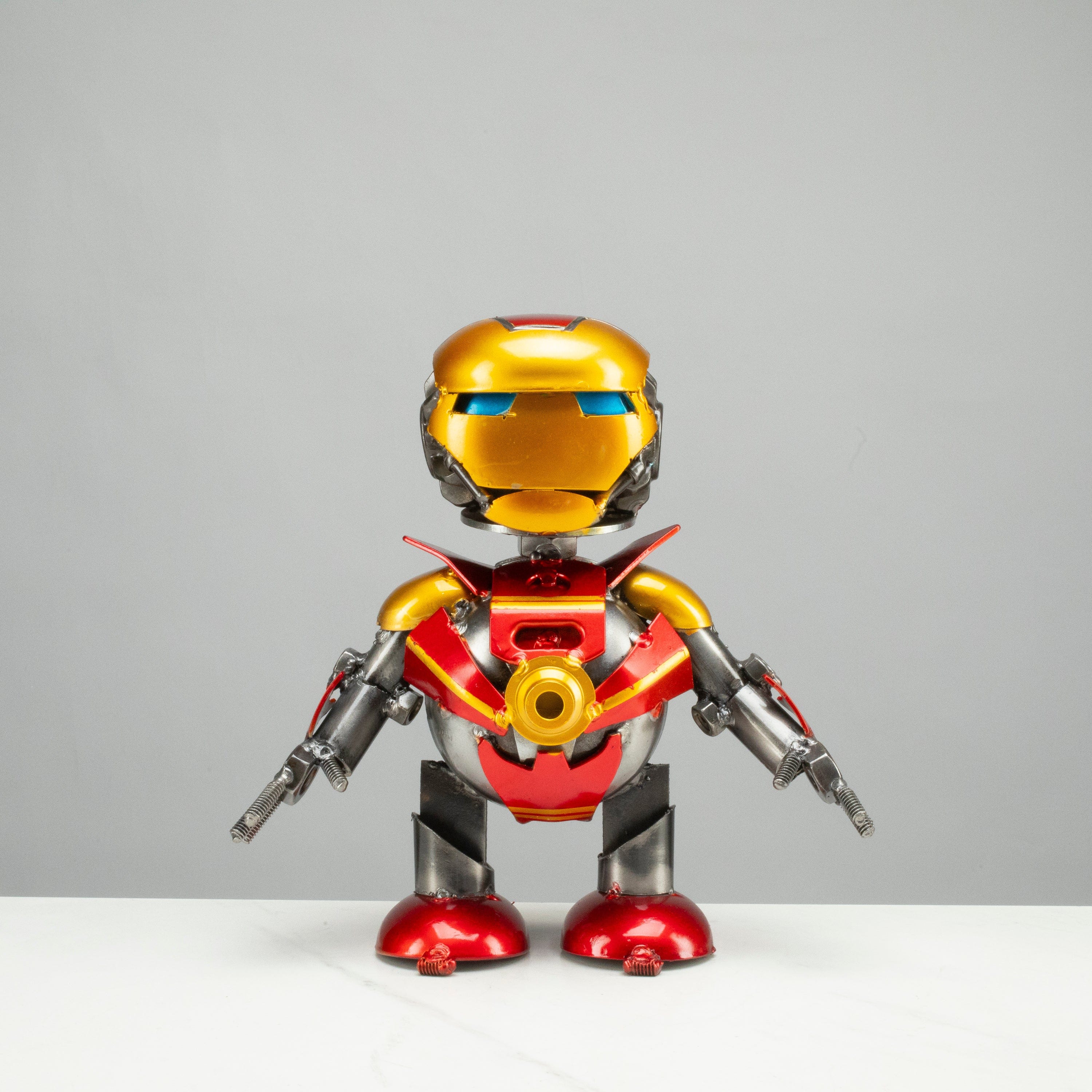 Kalifano Recycled Metal Art 10" Iron Man Inspired Recycled Metal Sculpture RMS-IMR25-S
