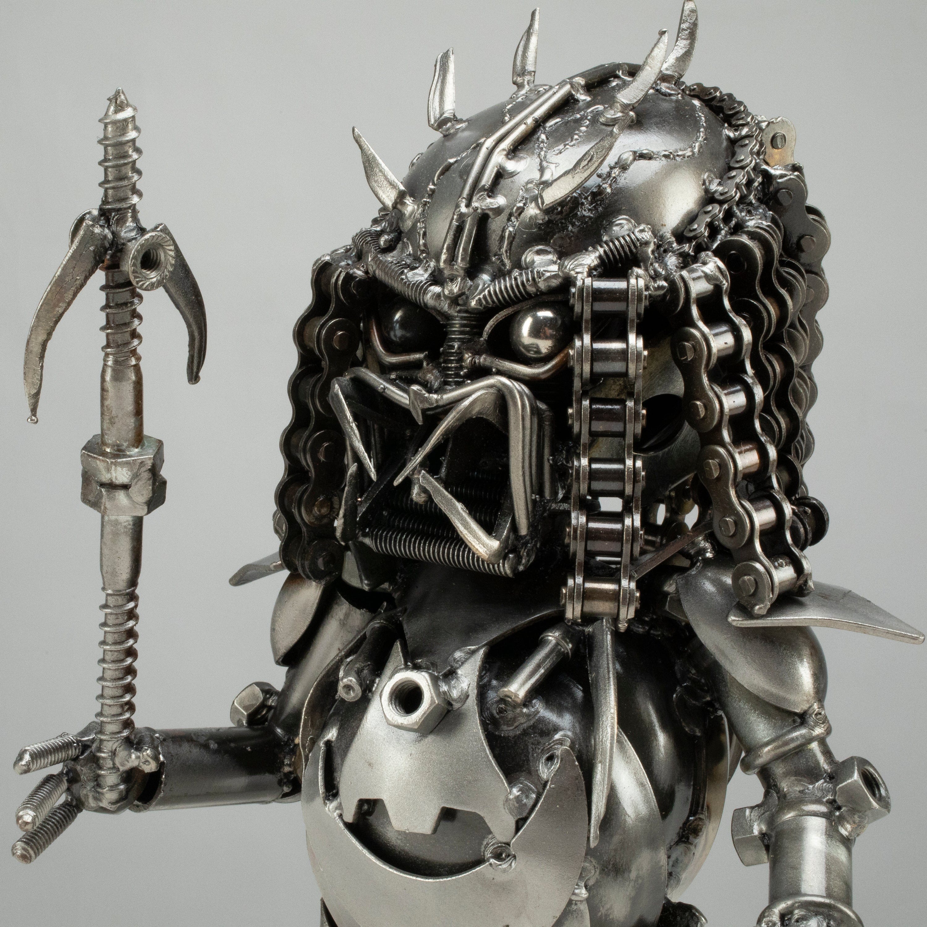 Kalifano Recycled Metal Art 10" Predator Inspired Recycled Metal Sculpture RMS-PRED25-S