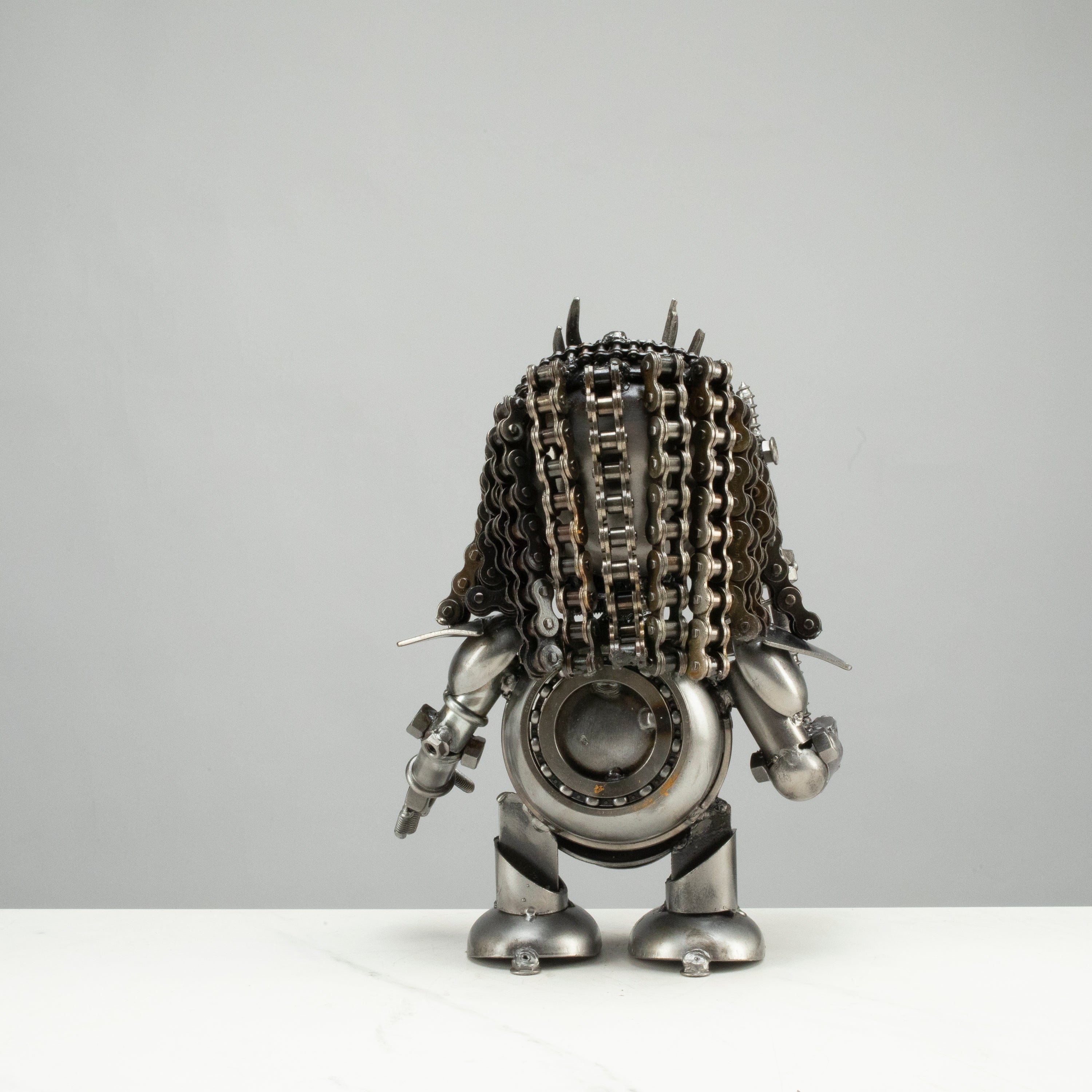 Kalifano Recycled Metal Art 10" Predator Inspired Recycled Metal Sculpture RMS-PRED25-S