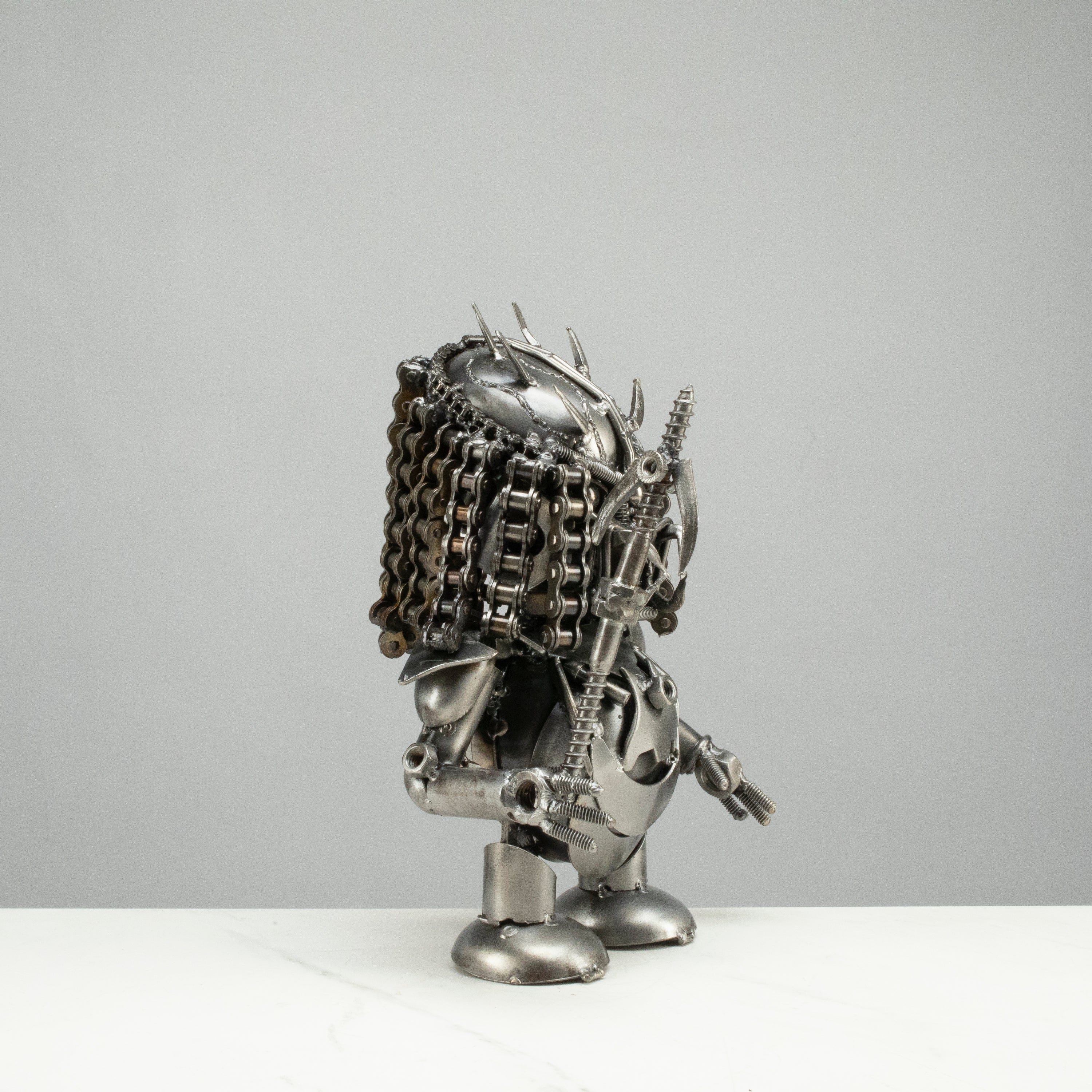 Kalifano Recycled Metal Art 10" Predator Inspired Recycled Metal Sculpture RMS-PRED25-S