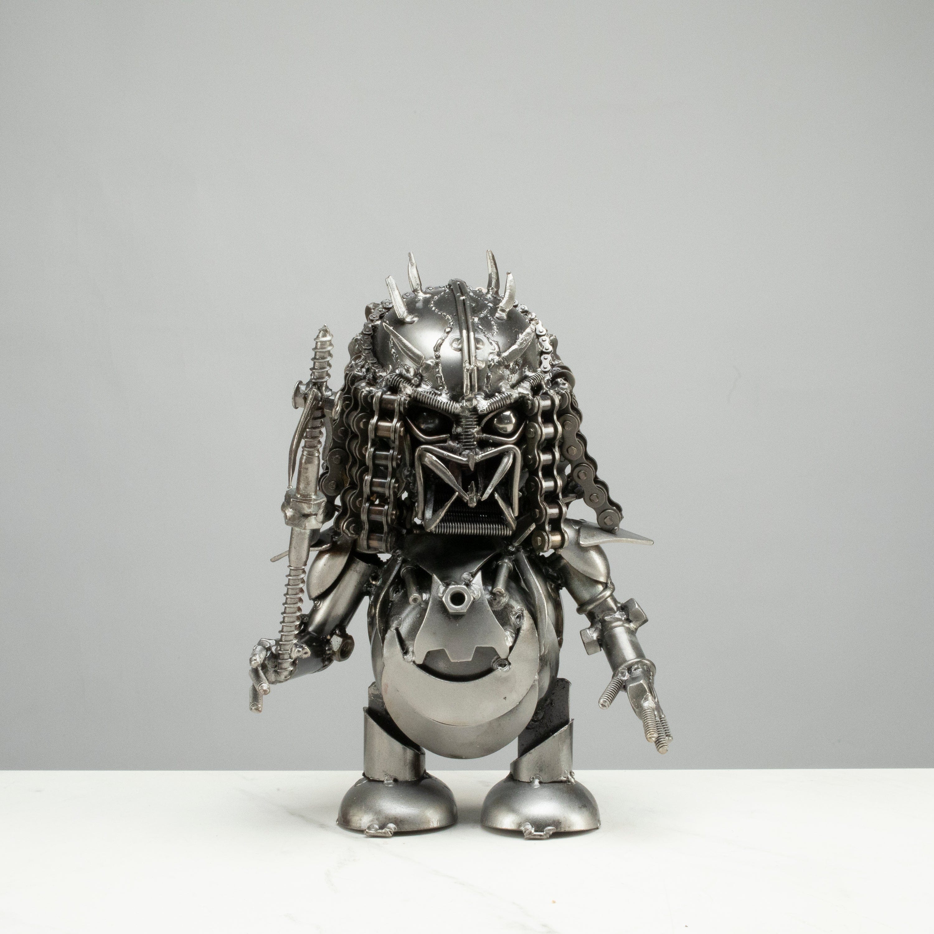 Kalifano Recycled Metal Art 10" Predator Inspired Recycled Metal Sculpture RMS-PRED25-S