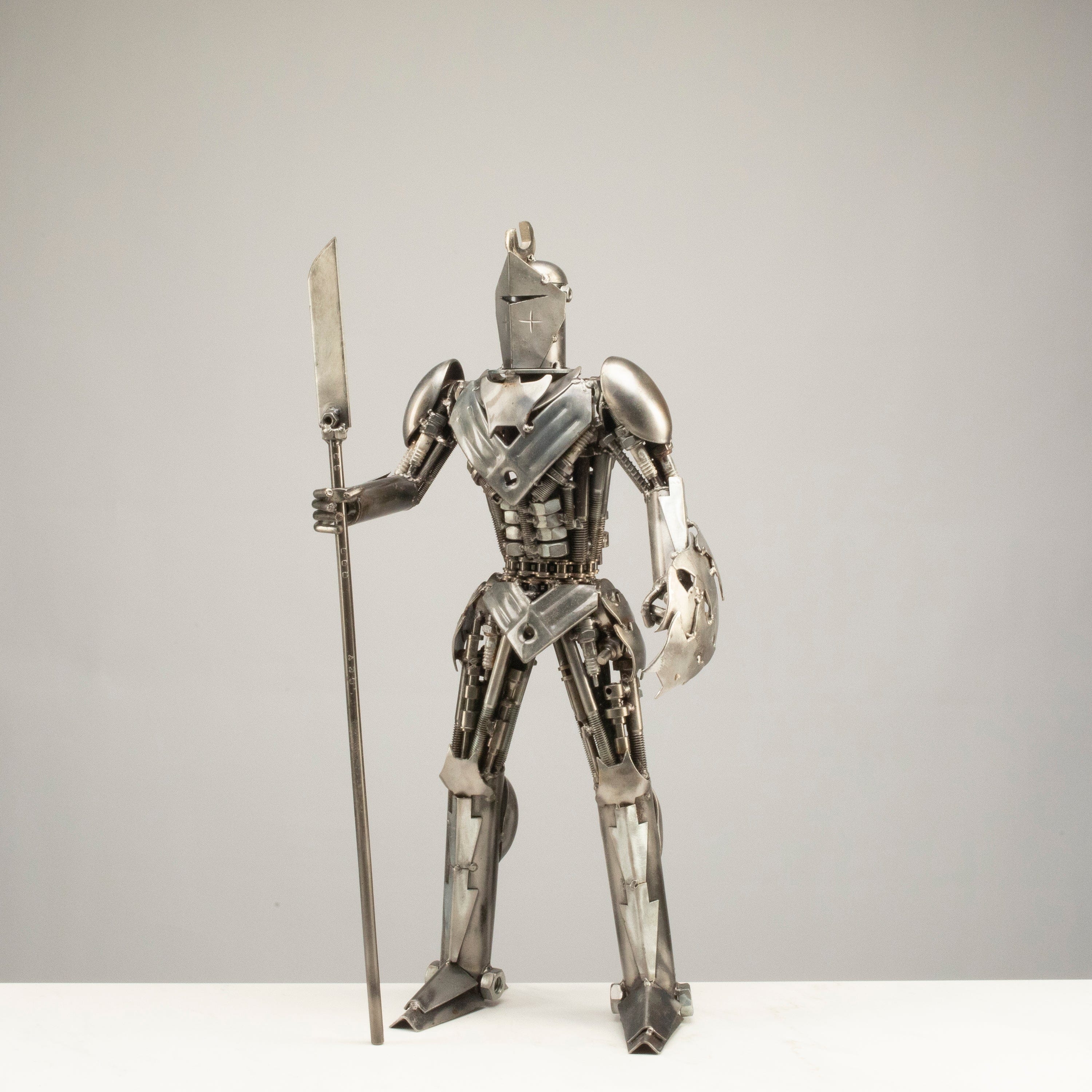 Kalifano Recycled Metal Art 22" Knight Recycled Metal Art Sculpture RMS-KN55-S