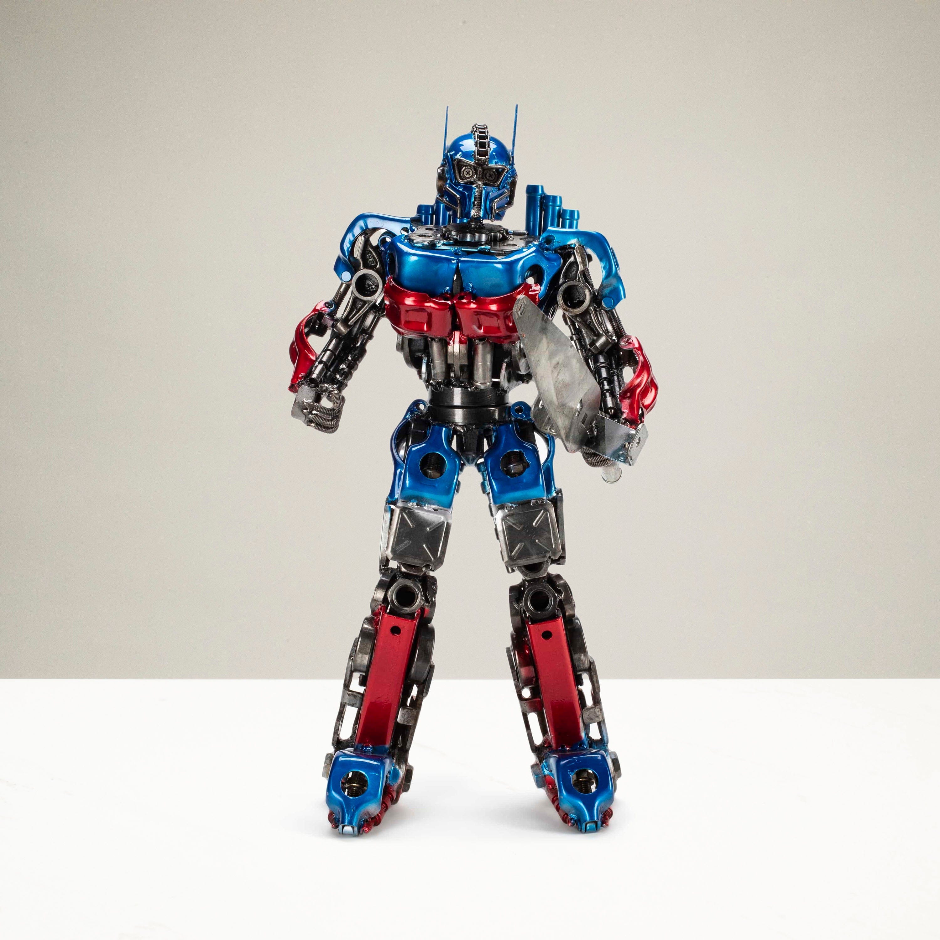 Kalifano Recycled Metal Art 22" Optimus Prime Inspired Recycled Metal Art Sculpture RMS-OP56x36-S