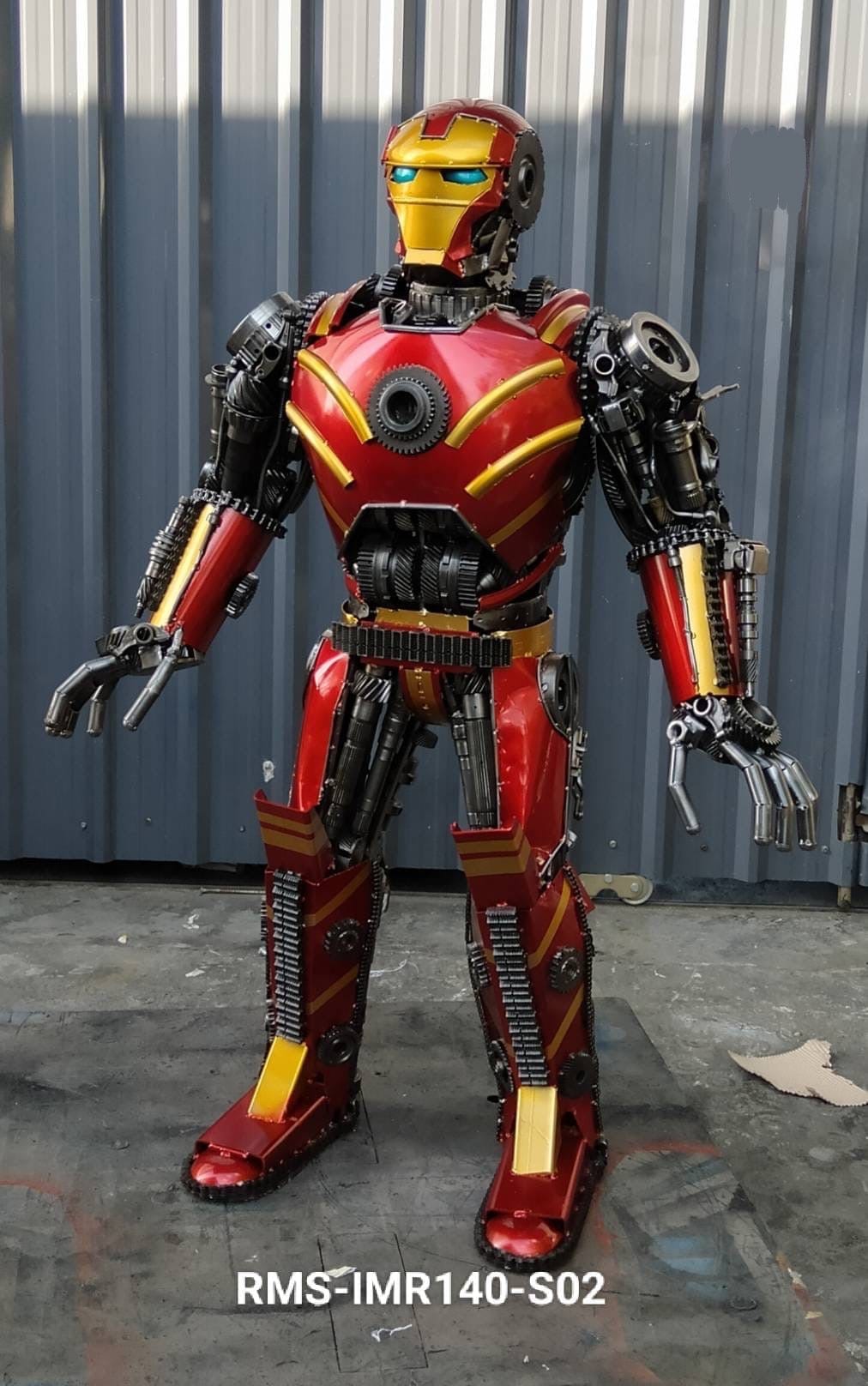 Kalifano Recycled Metal Art 55" Iron Man Inspired Recyled Metal Art Sculpture RMS-IMR140-S02