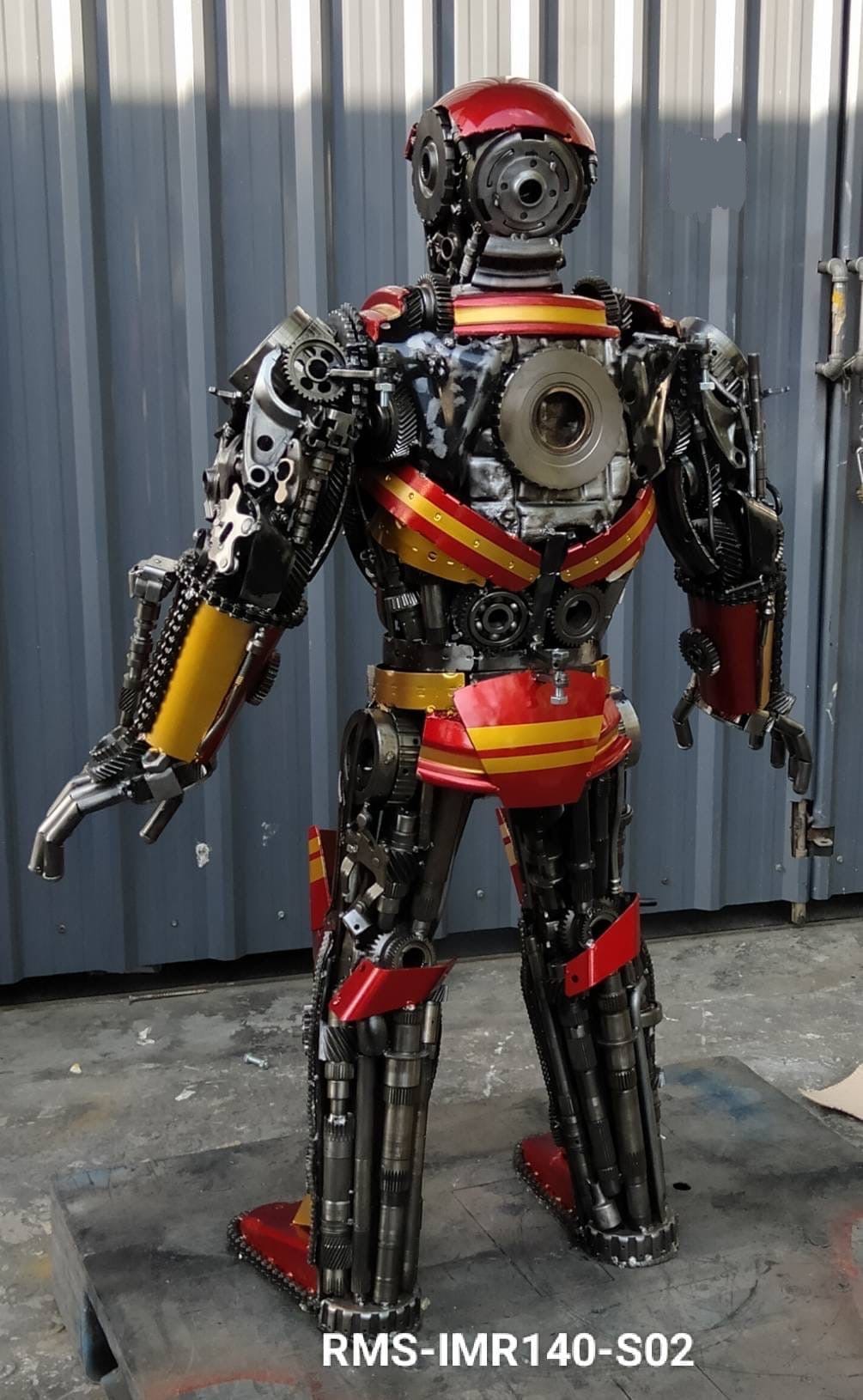 Kalifano Recycled Metal Art 55" Iron Man Inspired Recyled Metal Art Sculpture RMS-IMR140-S02