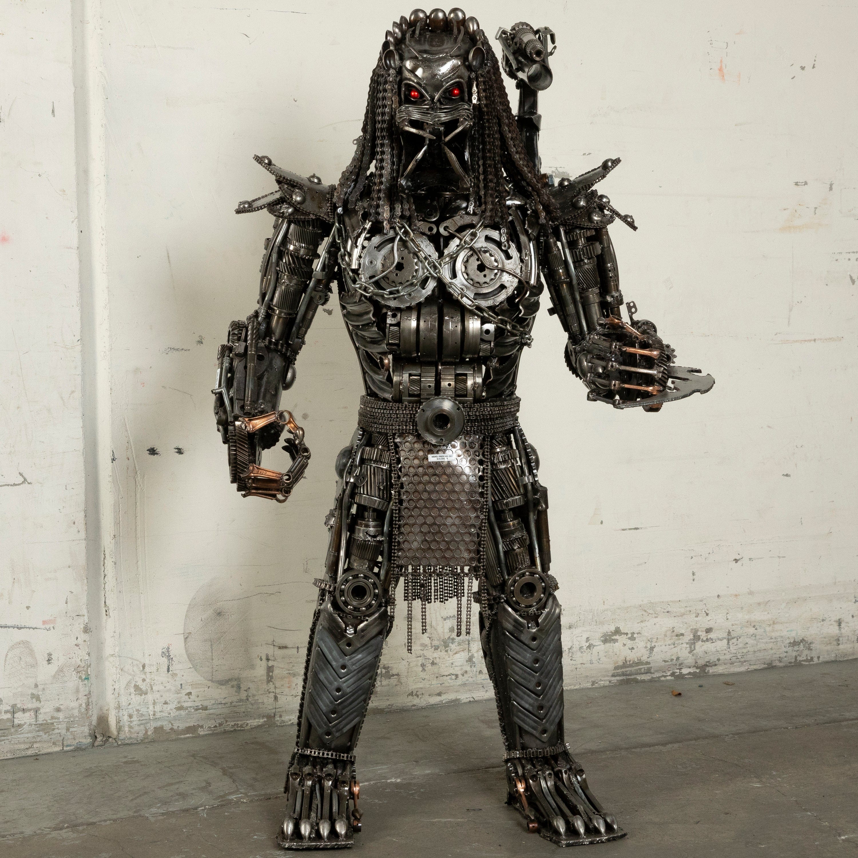 Kalifano Recycled Metal Art 55" Predator Inspired Recycled Metal Art Sculpture RMS-PRED140-S01