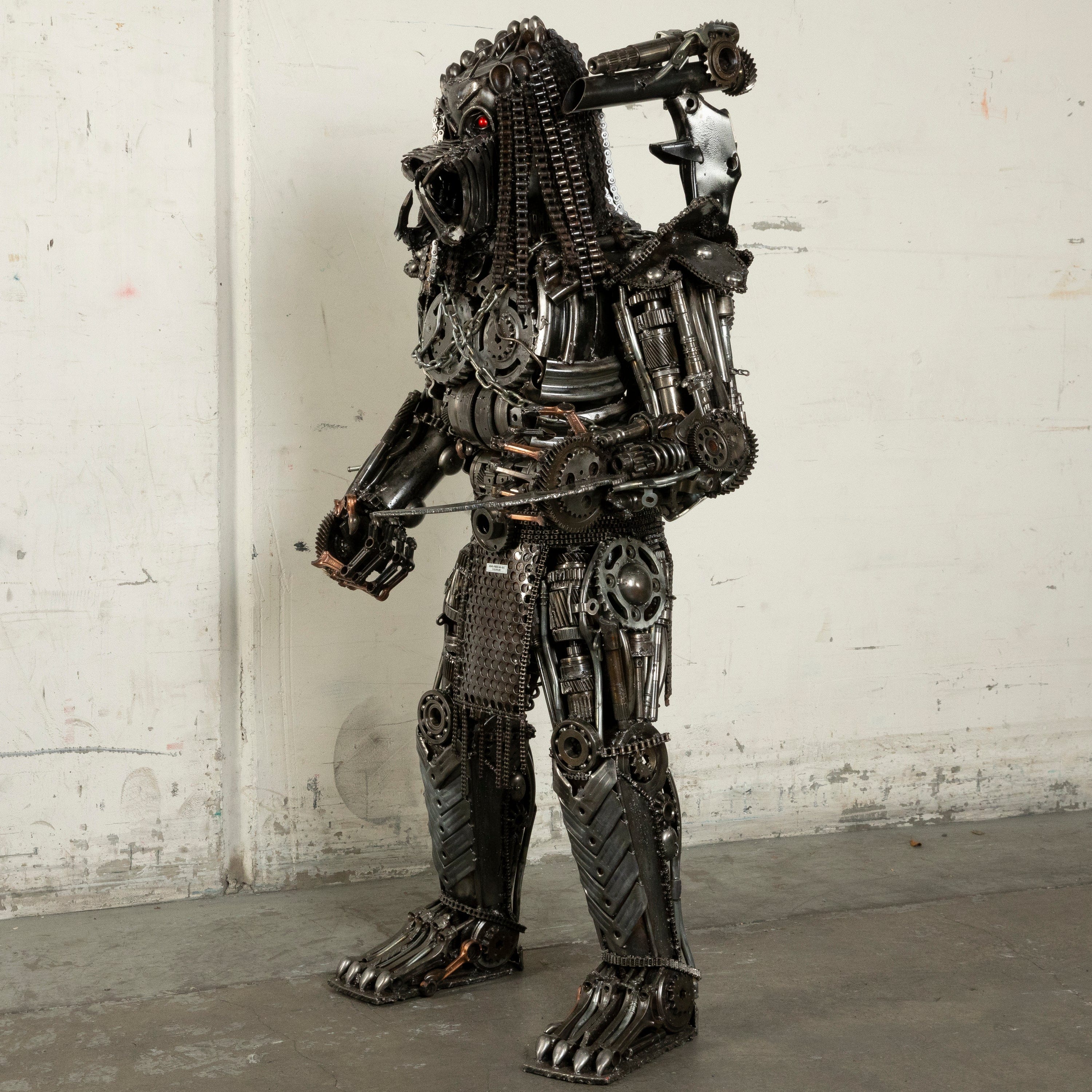 Kalifano Recycled Metal Art 55" Predator Inspired Recycled Metal Art Sculpture RMS-PRED140-S01
