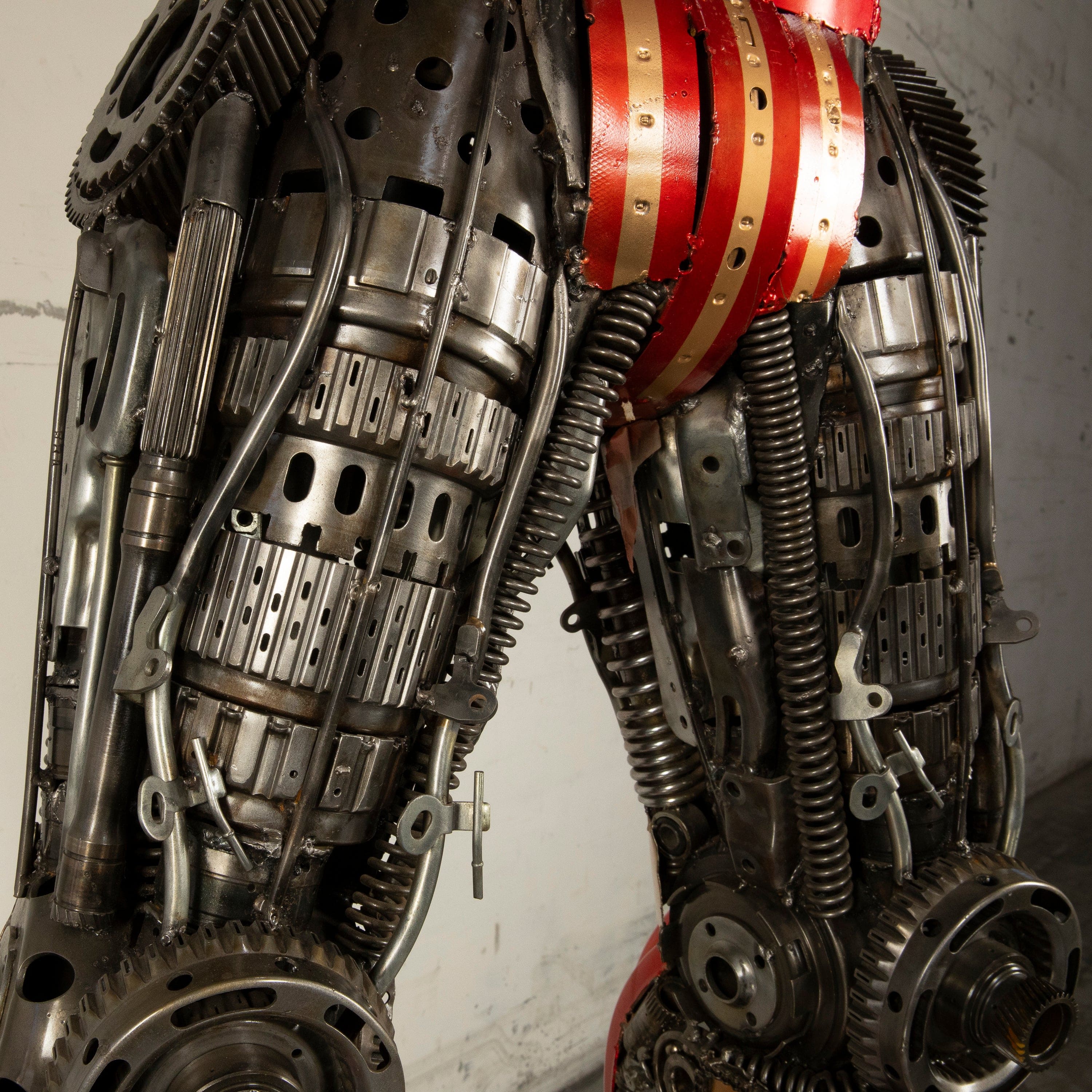 Kalifano Recycled Metal Art 79" Iron Man Inspired Recycled Metal Art Sculpture RMS-IMR200-S07