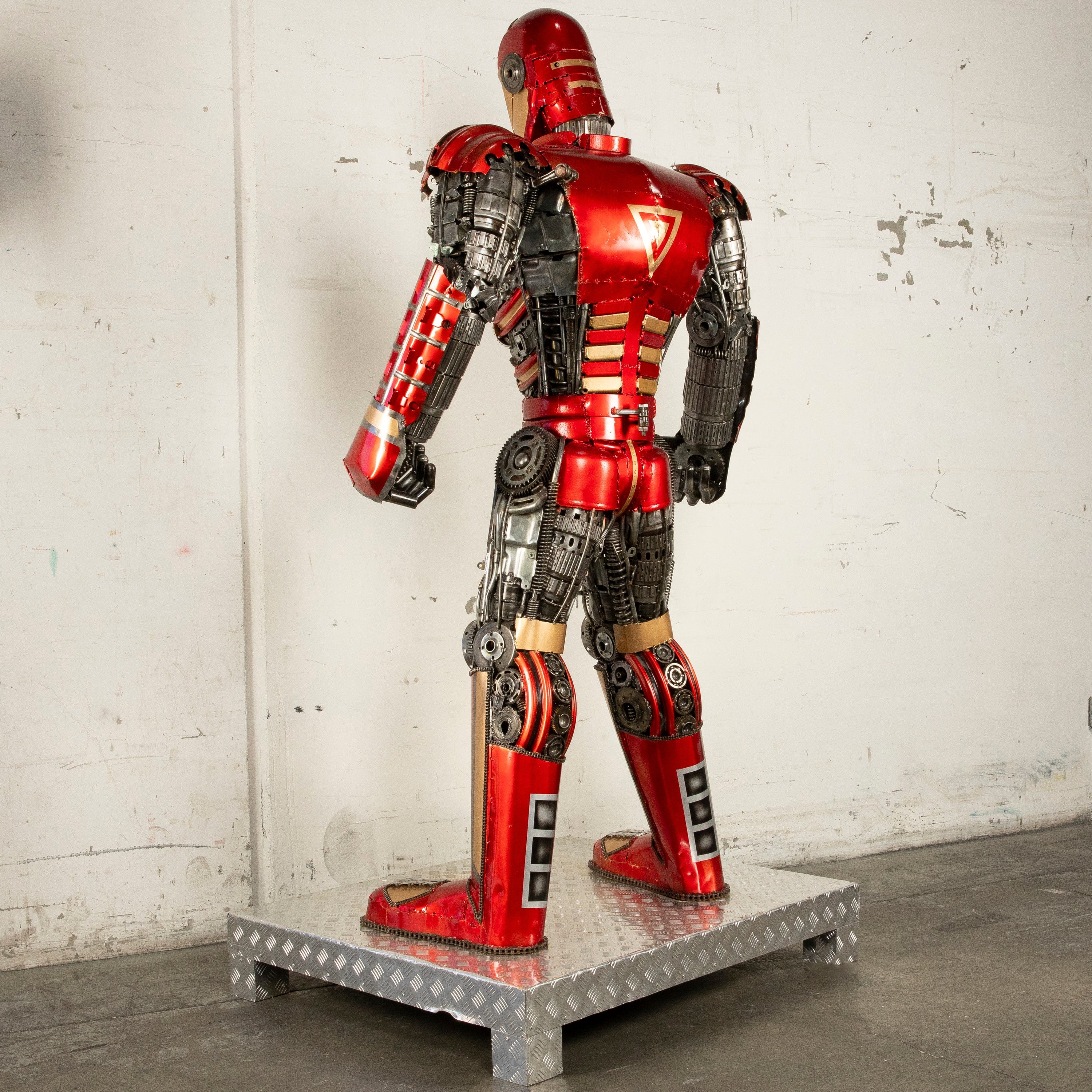 Kalifano Recycled Metal Art 79" Iron Man Inspired Recycled Metal Art Sculpture RMS-IMR200-S07