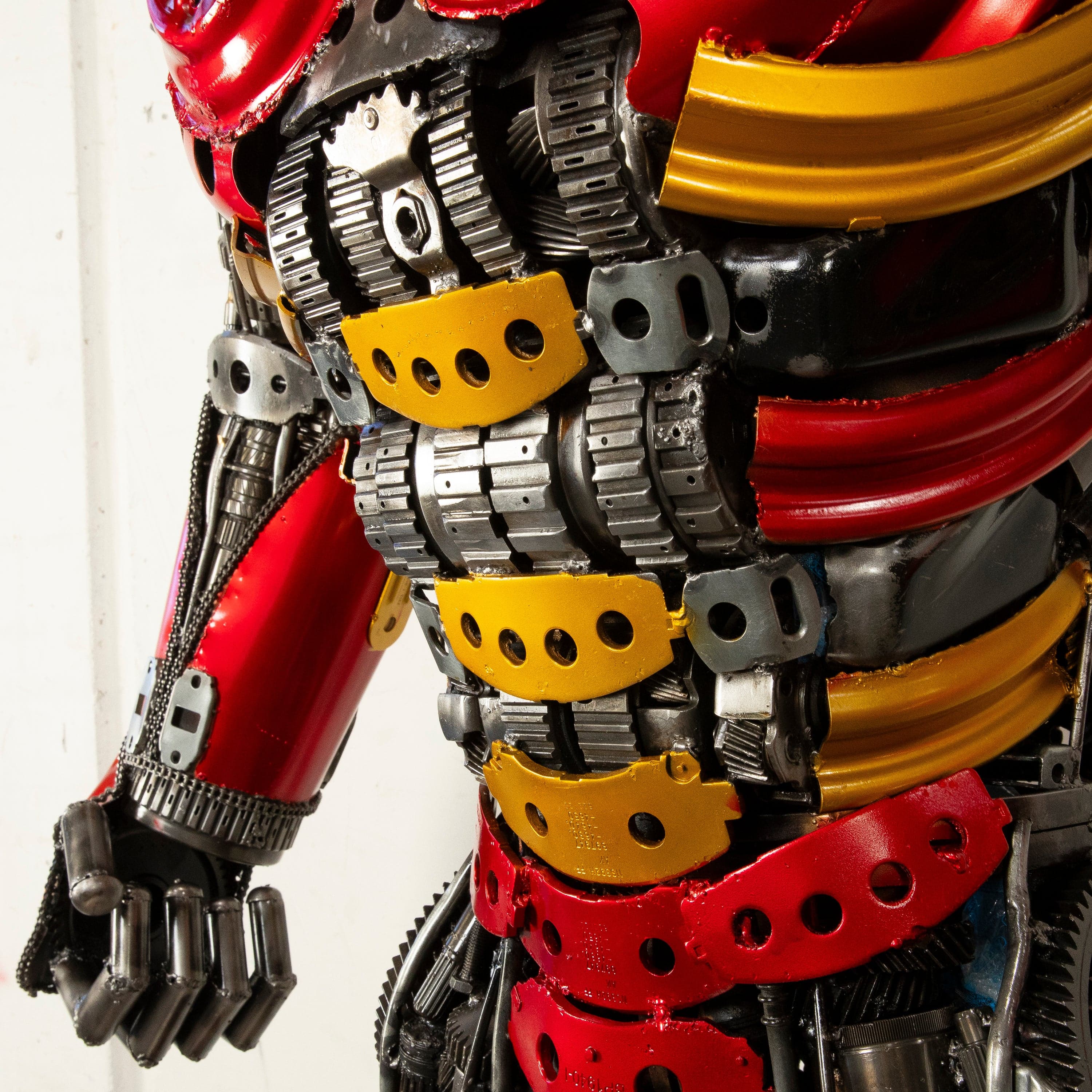 Kalifano Recycled Metal Art 79" Iron Man Inspired Recycled Metal Art Sculpture RMS-IMR200-S09