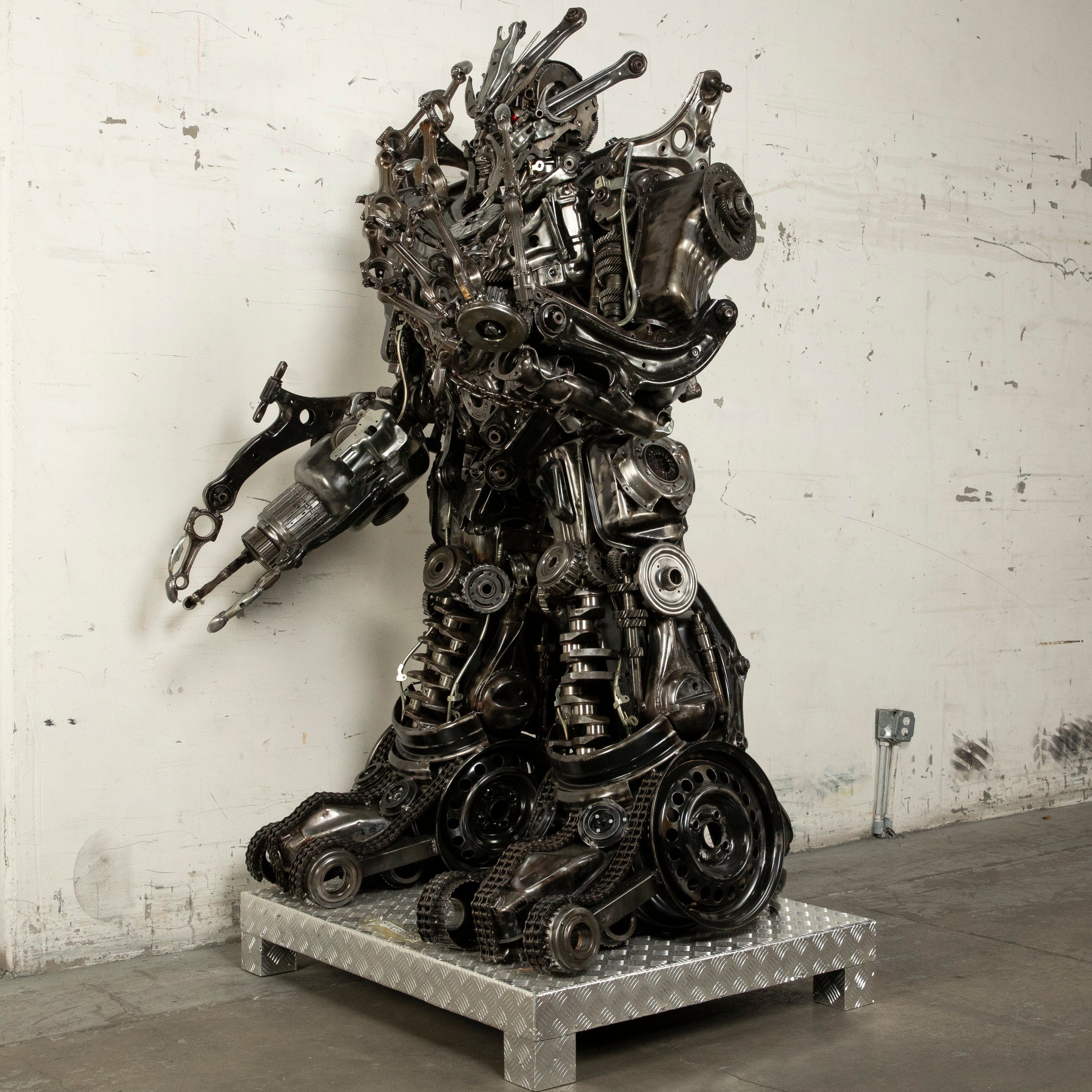 Kalifano Recycled Metal Art 79" Megatron Inspired Recycled Metal Art Sculpture RMS-MEG200-S05
