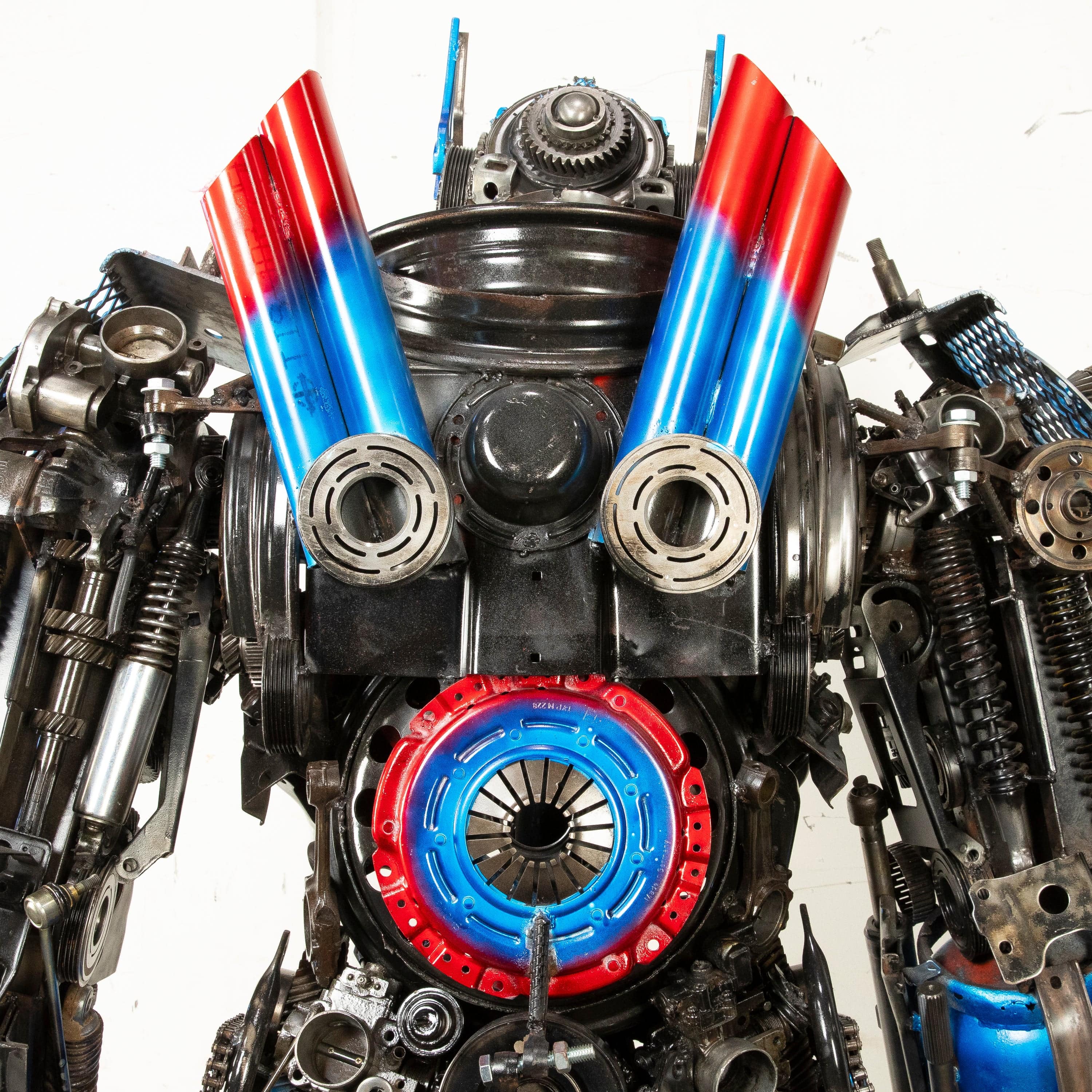 Kalifano Recycled Metal Art 79" Optimus Prime Inspired Recycled Metal Art Sculpture RMS-OP200-S24