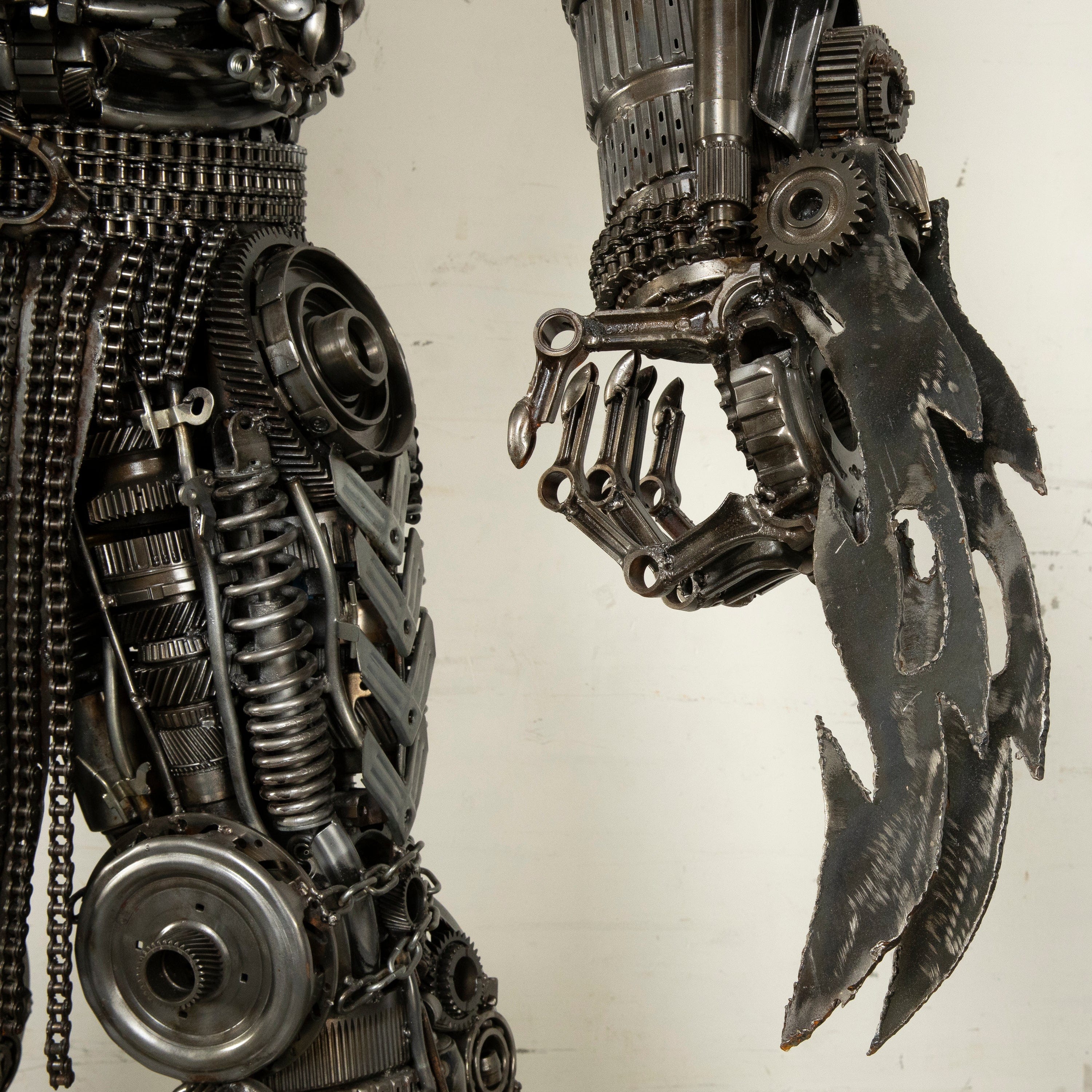 Kalifano Recycled Metal Art 79" Predator Inspired Recycled Metal Art Sculpture RMS-PRED200-S09