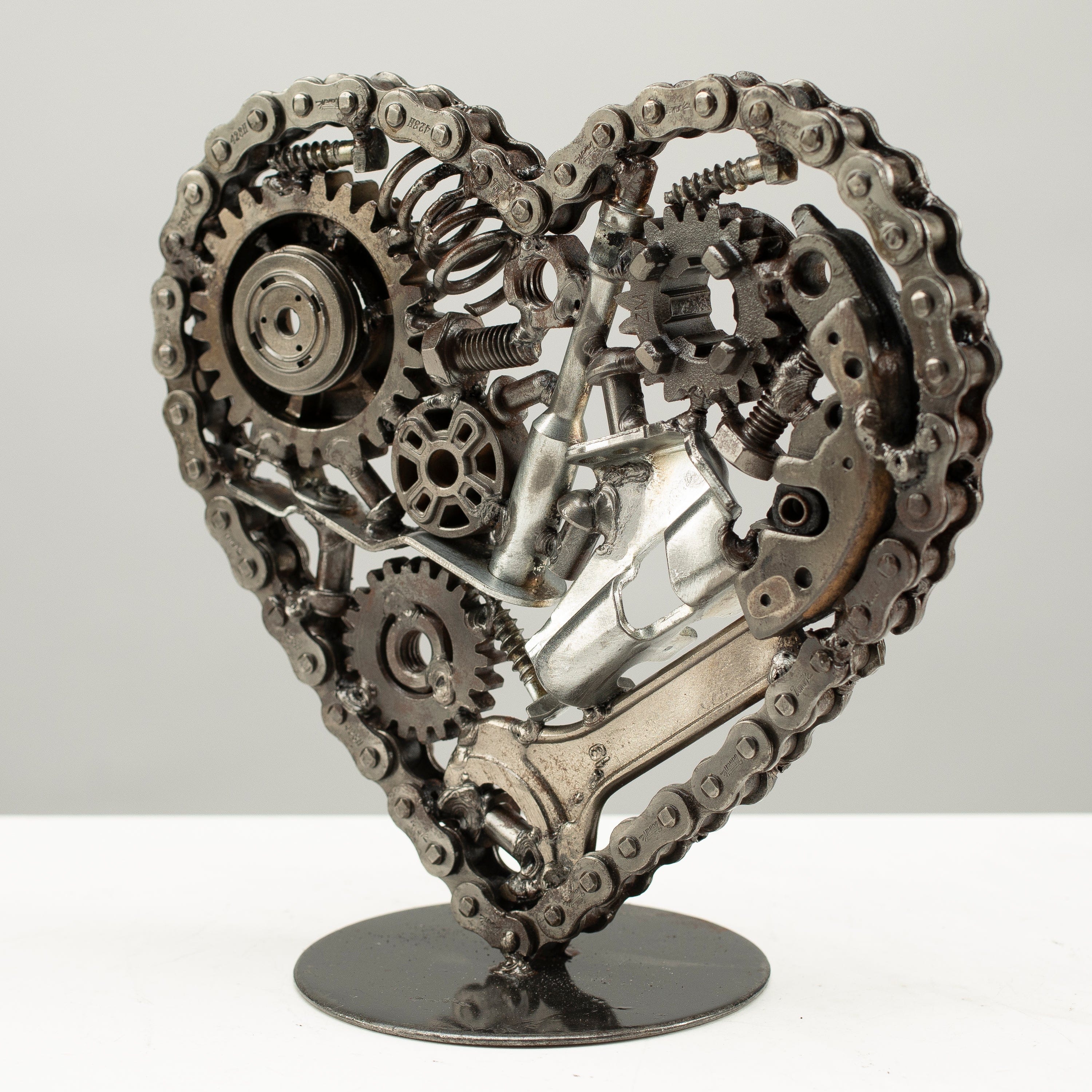 Kalifano Recycled Metal Art 8" Heart Recycled Metal Art RMS-450HR-N