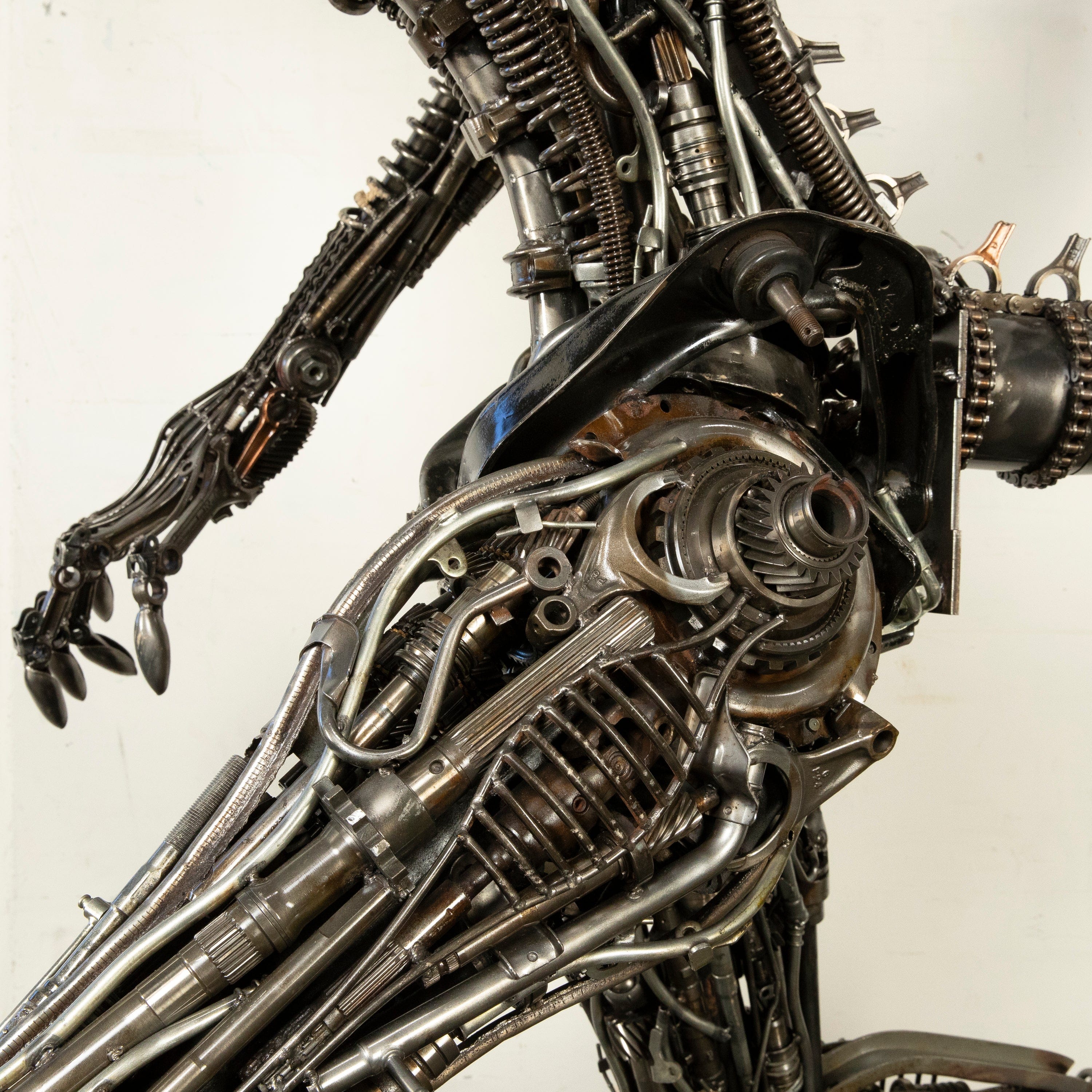 Kalifano Recycled Metal Art 91" Alien Inspired Recycled Metal Art Sculpture RMS-A230-S09