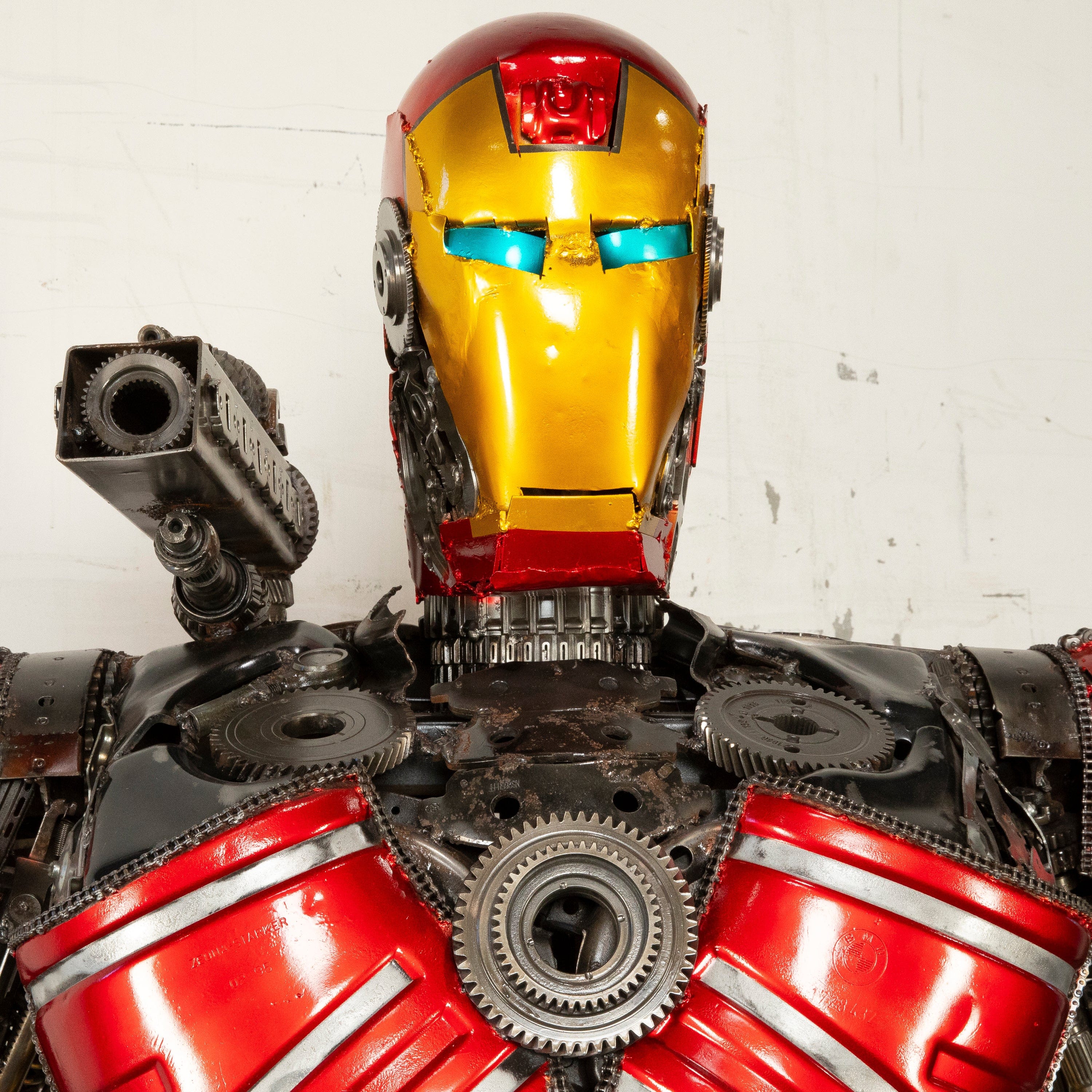 Kalifano Recycled Metal Art 91" Iron Man Inspired Recycled Metal Art Sculpture RMS-IMR230-S13