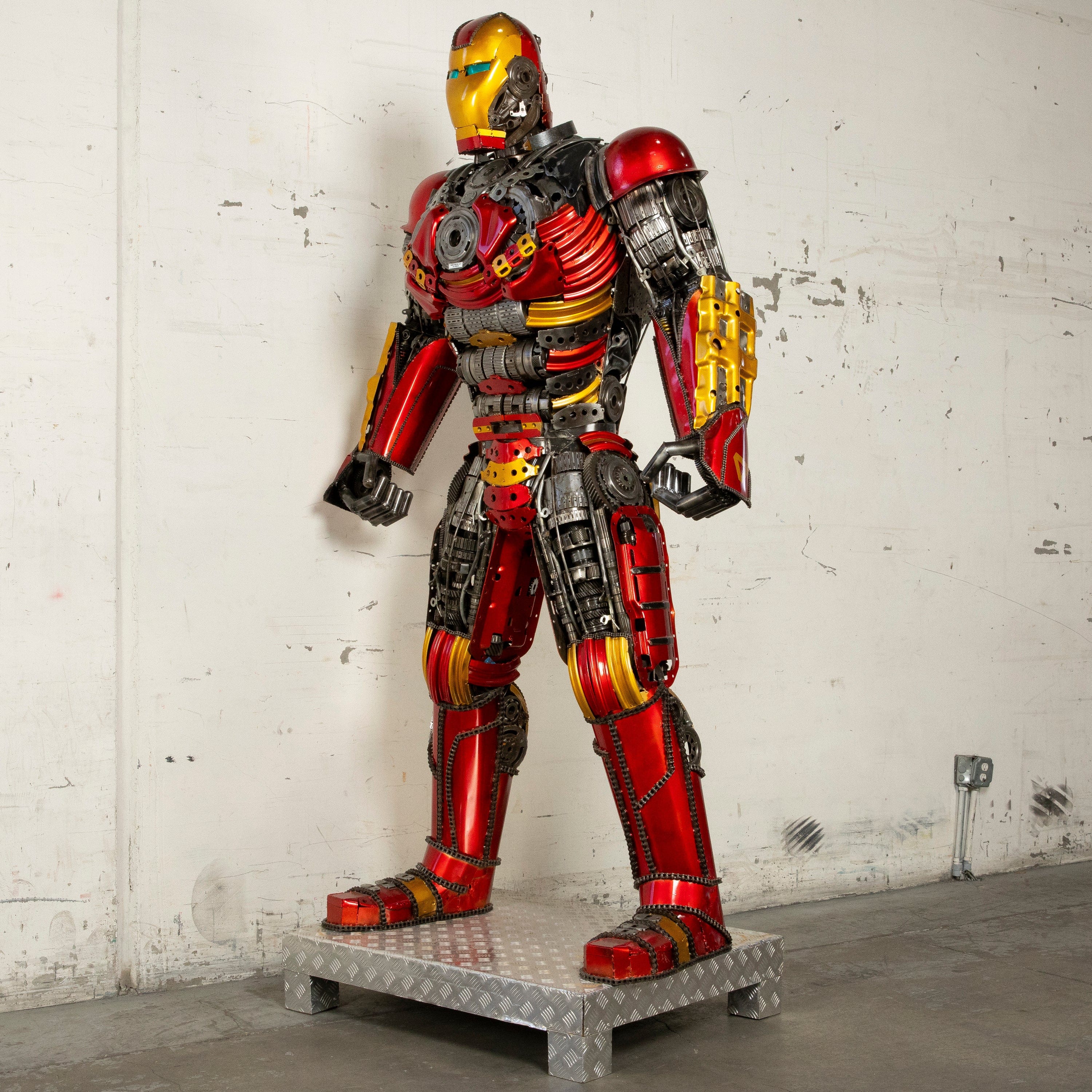 Kalifano Recycled Metal Art 91" Iron Man Inspired Recycled Metal Art Sculpture RMS-IMR230-S14
