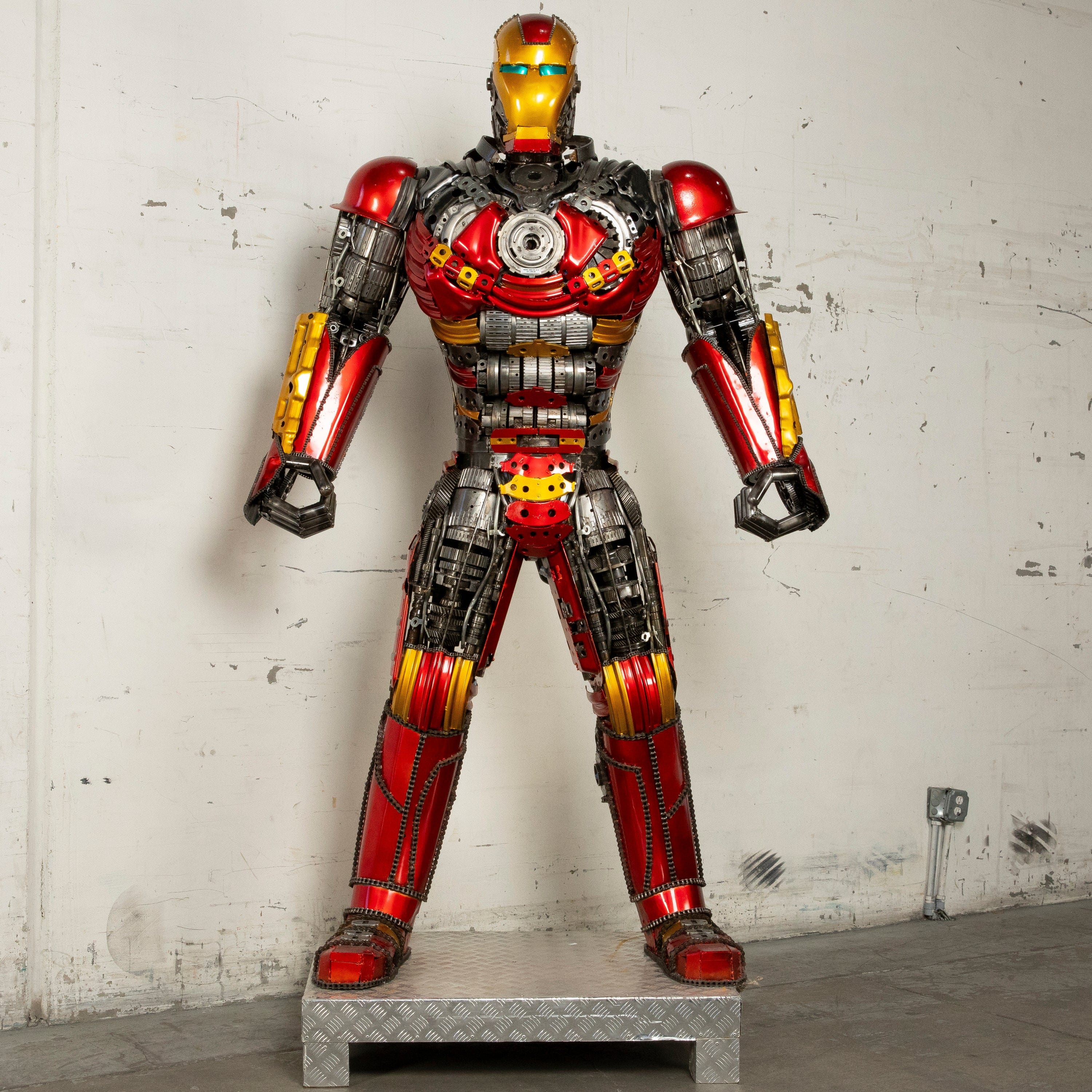 Kalifano Recycled Metal Art 91" Iron Man Inspired Recycled Metal Art Sculpture RMS-IMR230-S14