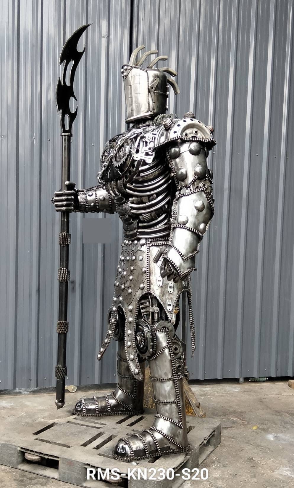 Kalifano Recycled Metal Art 91" Knight Recycled Metal Art Sculptur RMS-KN230-S20