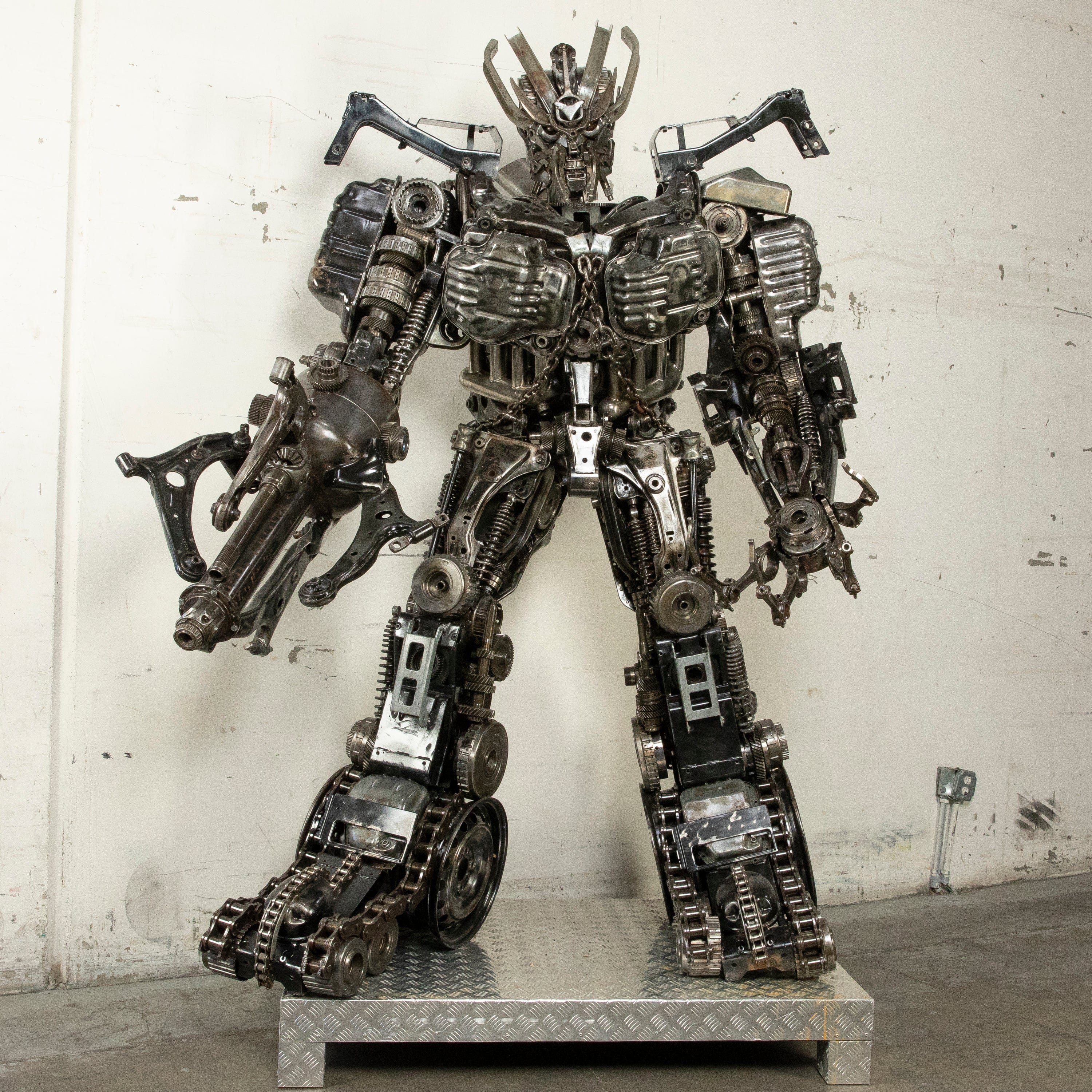 Kalifano Recycled Metal Art 91" Megatron Inspired Recycled Metal Art Sculpture RMS-MEG230-S06