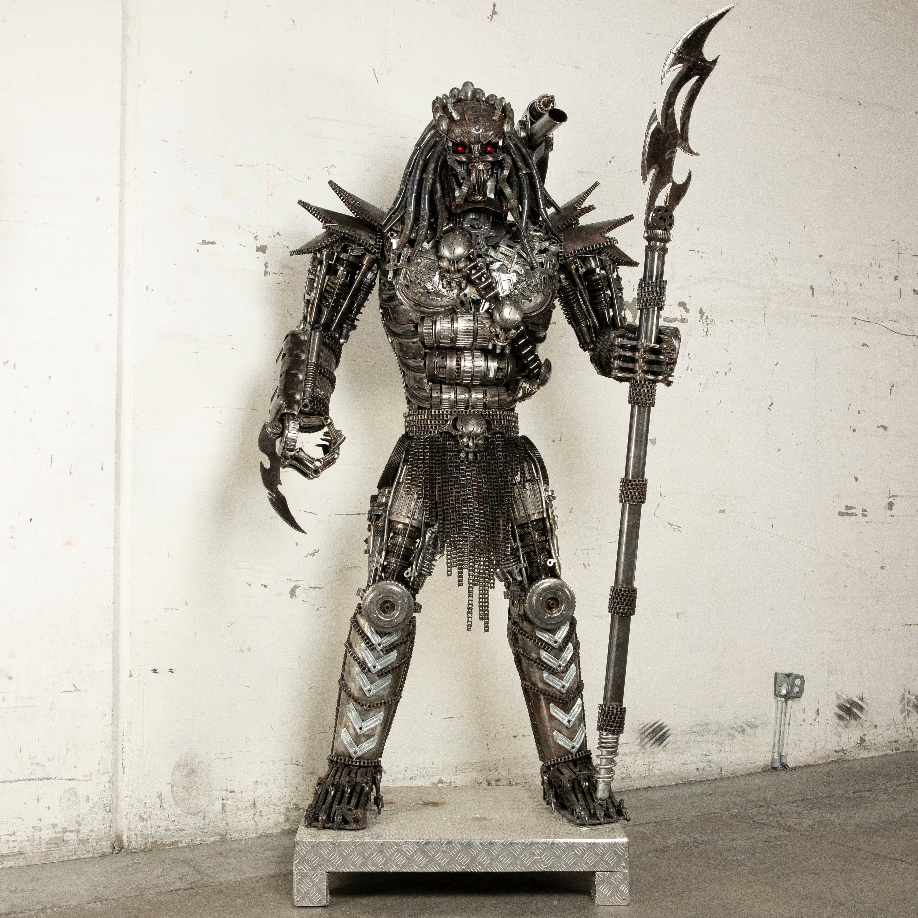 Kalifano Recycled Metal Art 91" Predator Inspired Recycled Metal Art Sculpture RMS-PRED230-S10