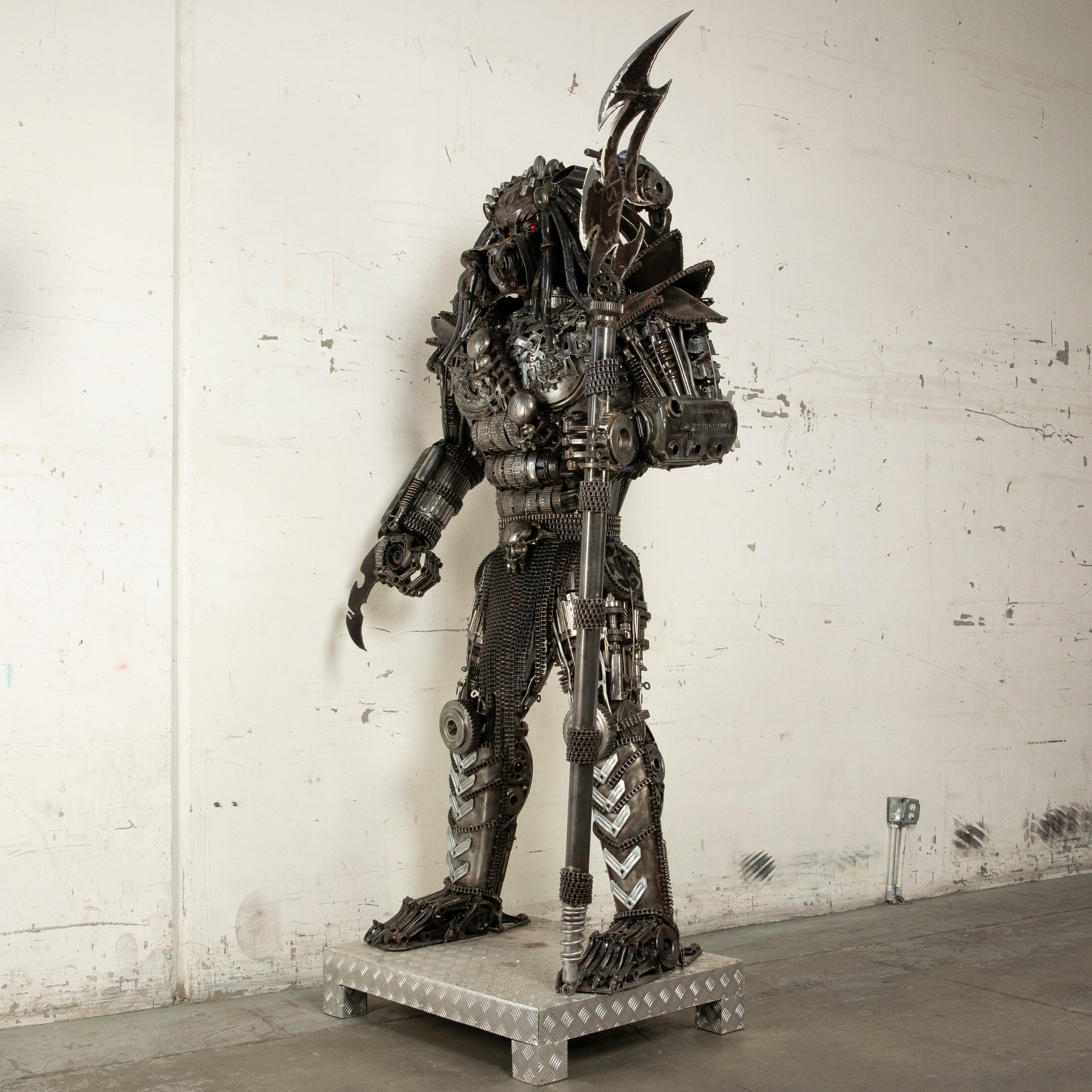 Kalifano Recycled Metal Art 91" Predator Inspired Recycled Metal Art Sculpture RMS-PRED230-S10