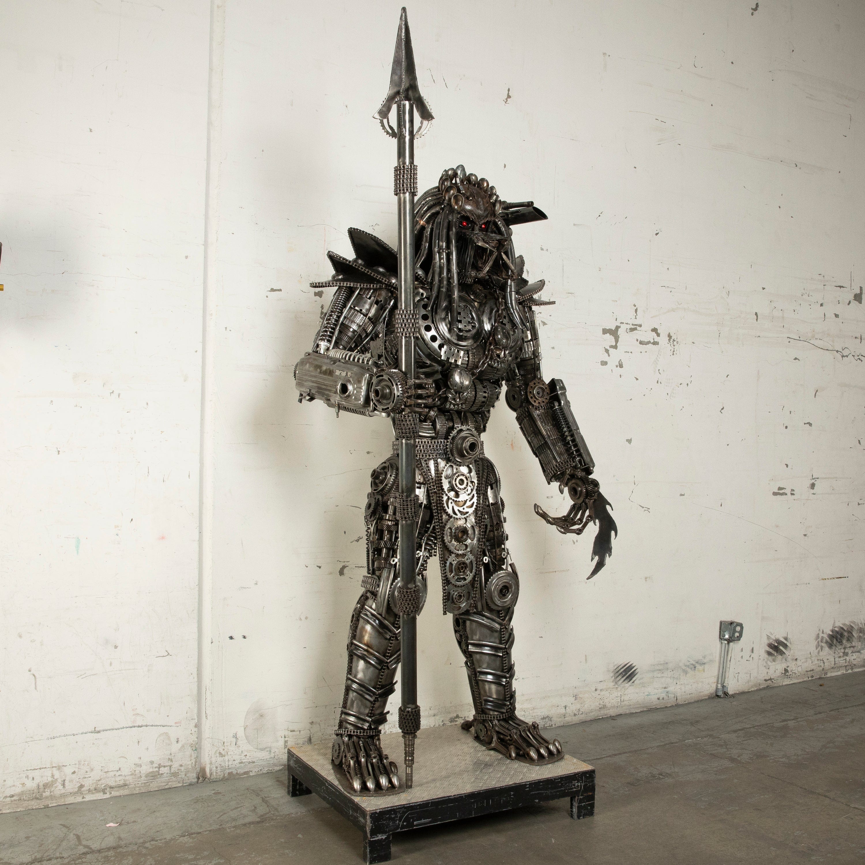 Kalifano Recycled Metal Art 91" Predator Inspired Recycled Metal Art Sculpture RMS-PRED230-S19