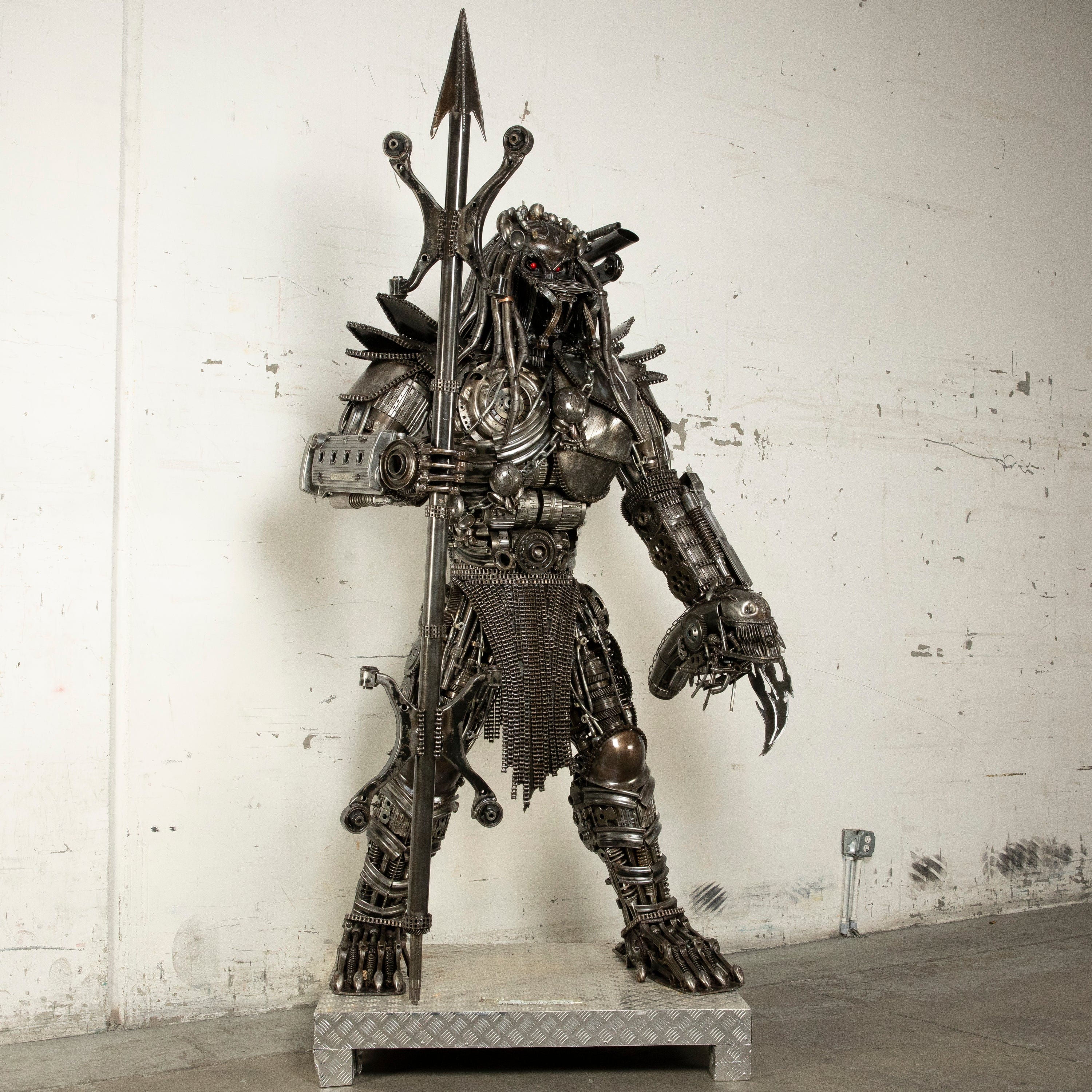 Kalifano Recycled Metal Art 91" Predator Inspired Recycled Metal Art Sculpture RMS-PRED230-S21