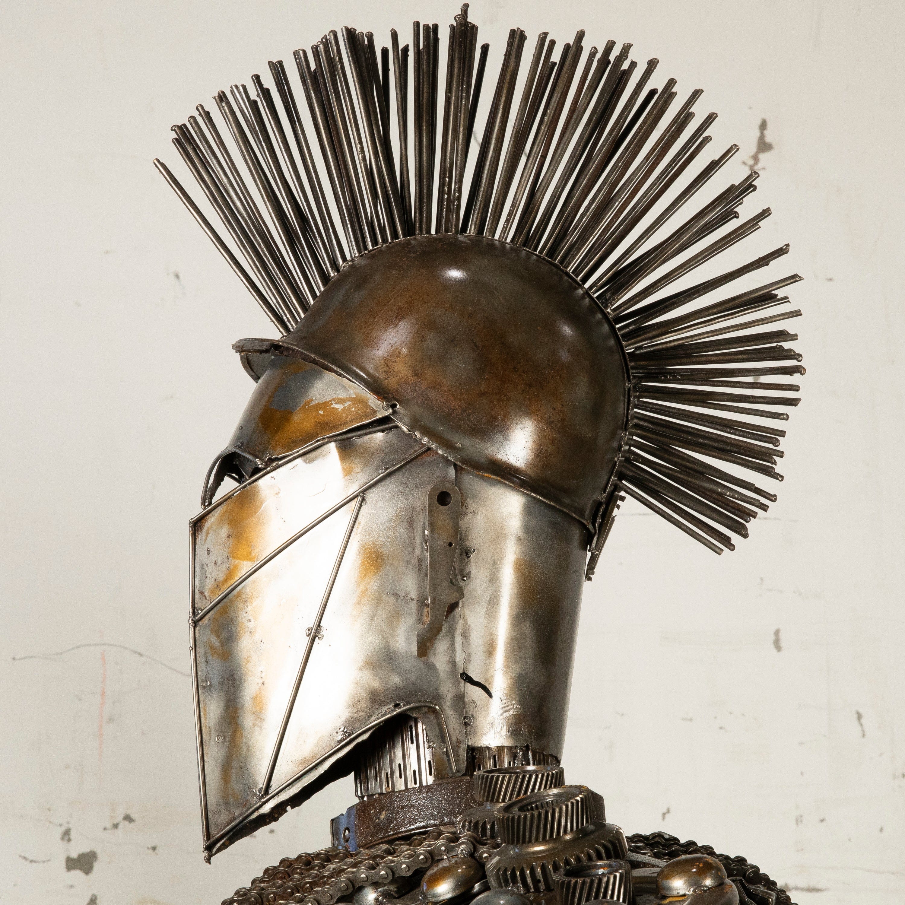 Kalifano Recycled Metal Art 91" Spartan Recycled Metal Art Sculpture RMS-SP230-S01