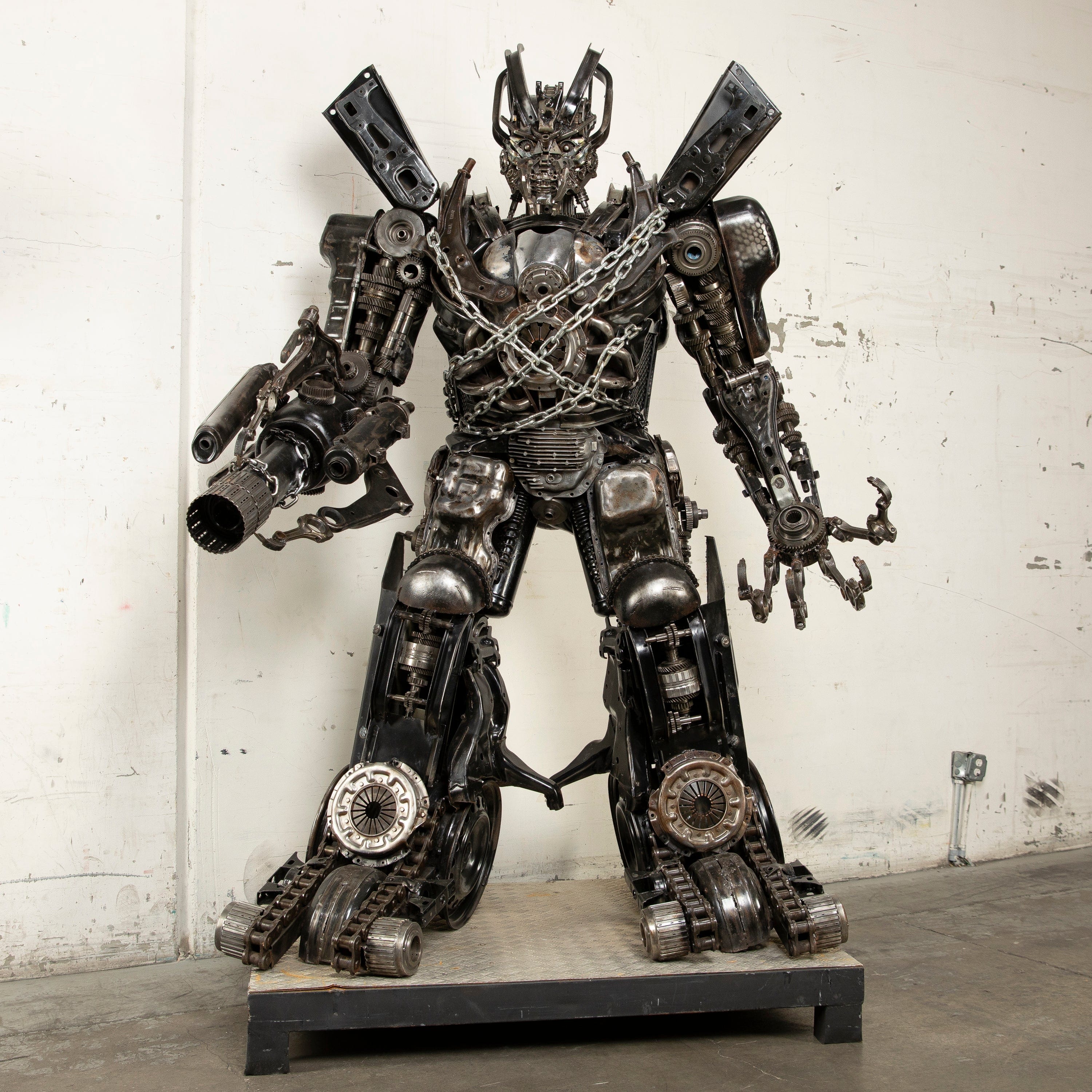 Kalifano Recycled Metal Art 97" Megatron Inspired Recycled Metal Art Sculpture RMS-MEG230-S07