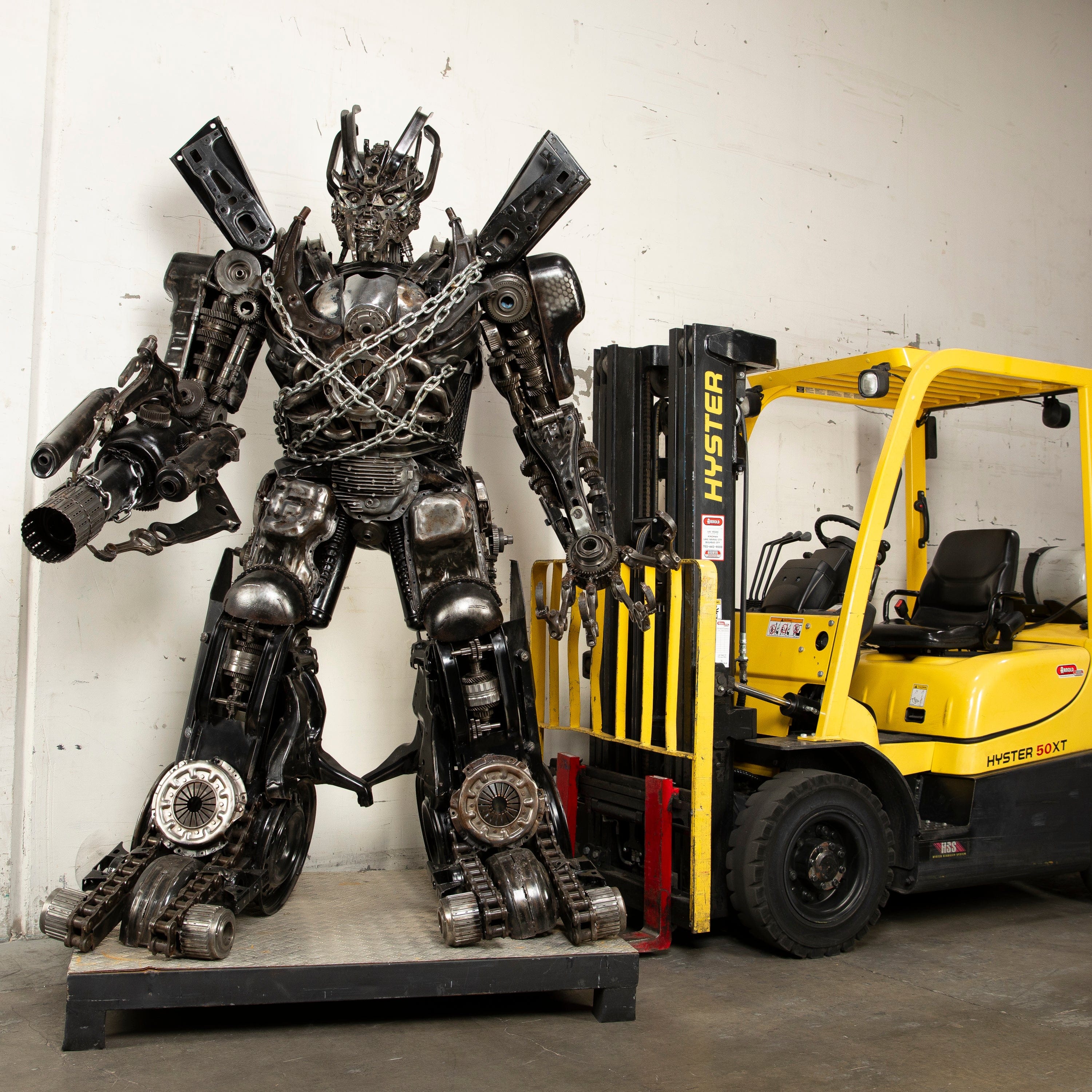 Kalifano Recycled Metal Art 97" Megatron Inspired Recycled Metal Art Sculpture RMS-MEG230-S07