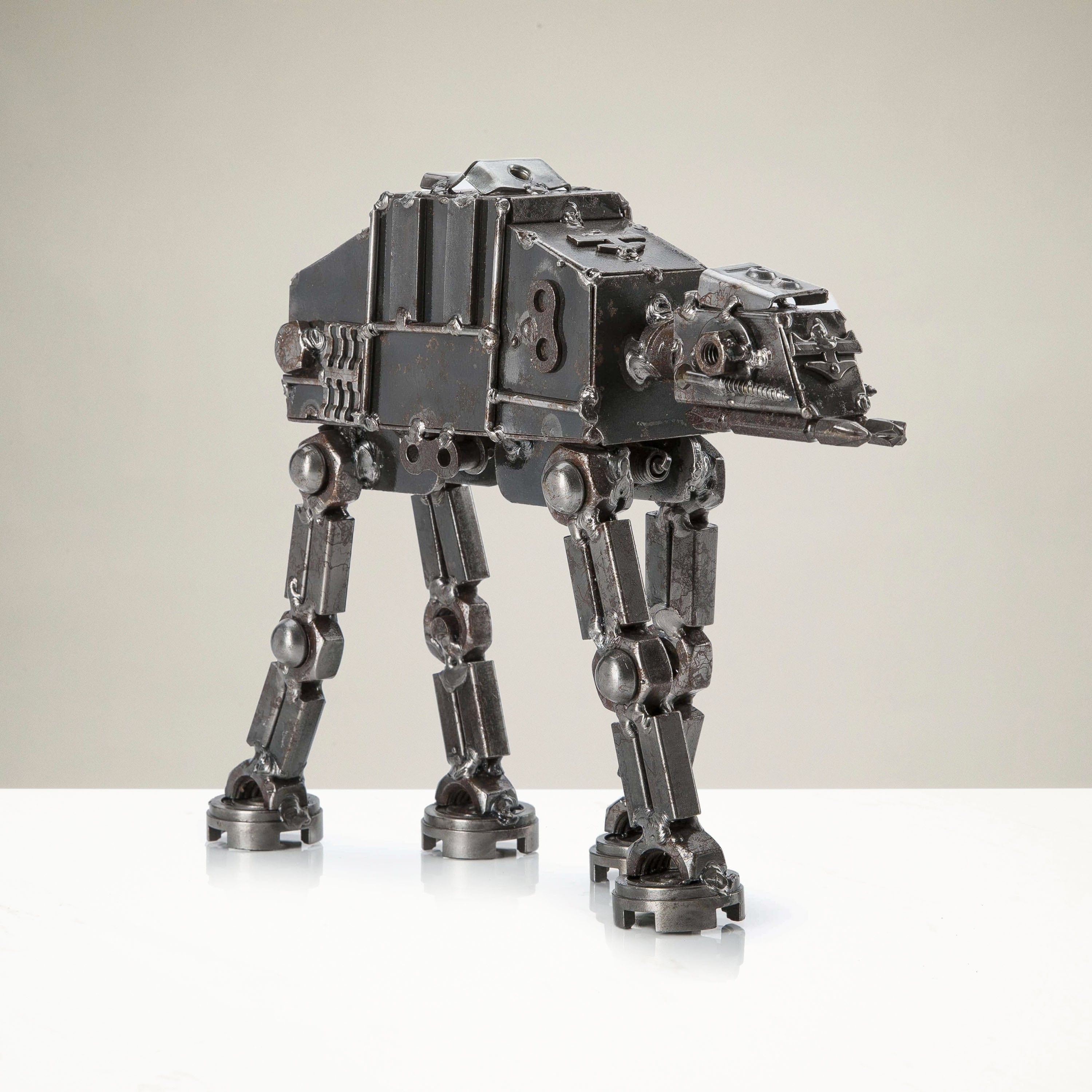 Kalifano Recycled Metal Art AT-AT Inspired Recycled Metal Sculpture RMS-600AT-N