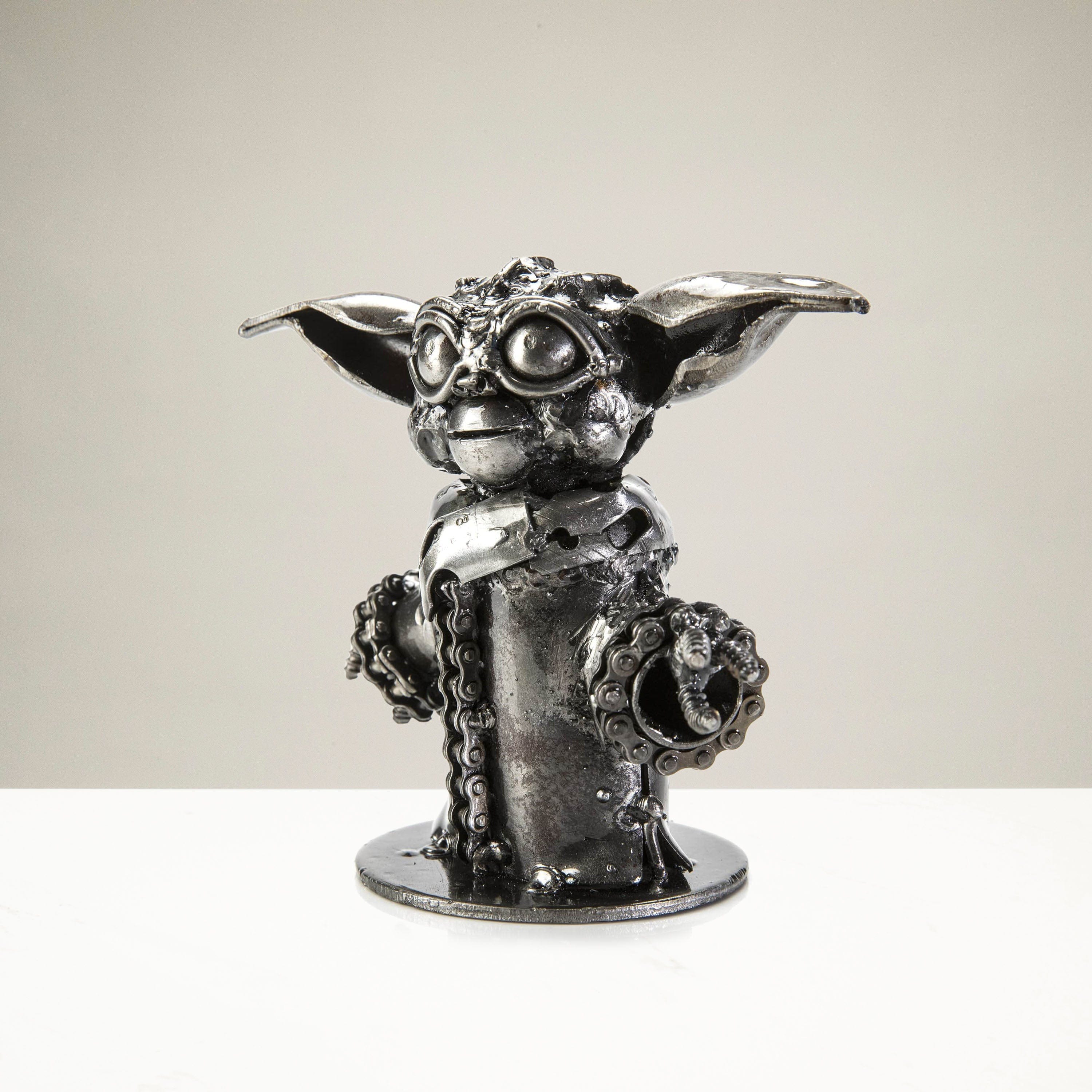 Kalifano Recycled Metal Art Baby Yoda Inspired Recycled Metal Sculpture RMS-300BY-N