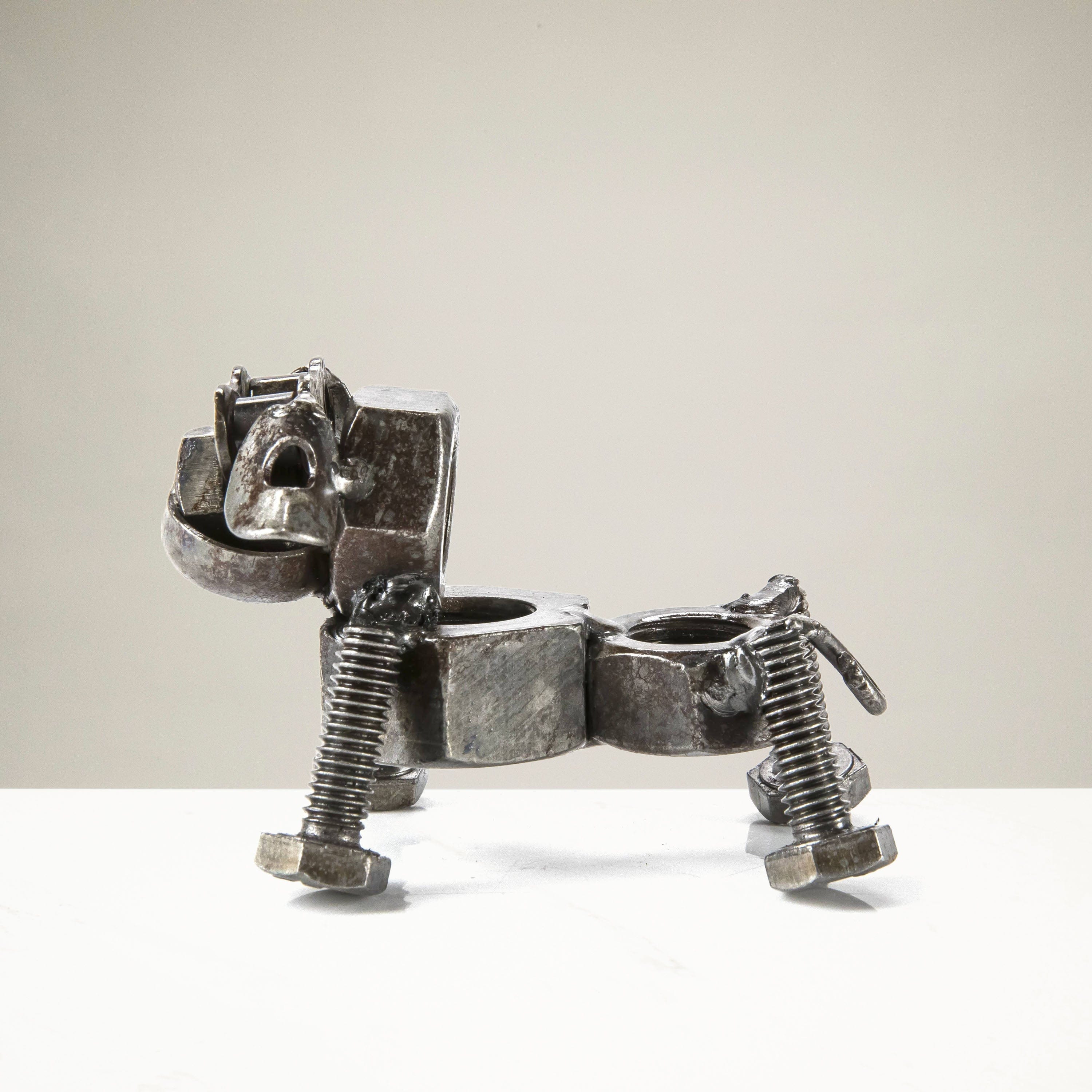 Kalifano Recycled Metal Art Dog Recycled Metal Sculpture RMS-100DOG-N