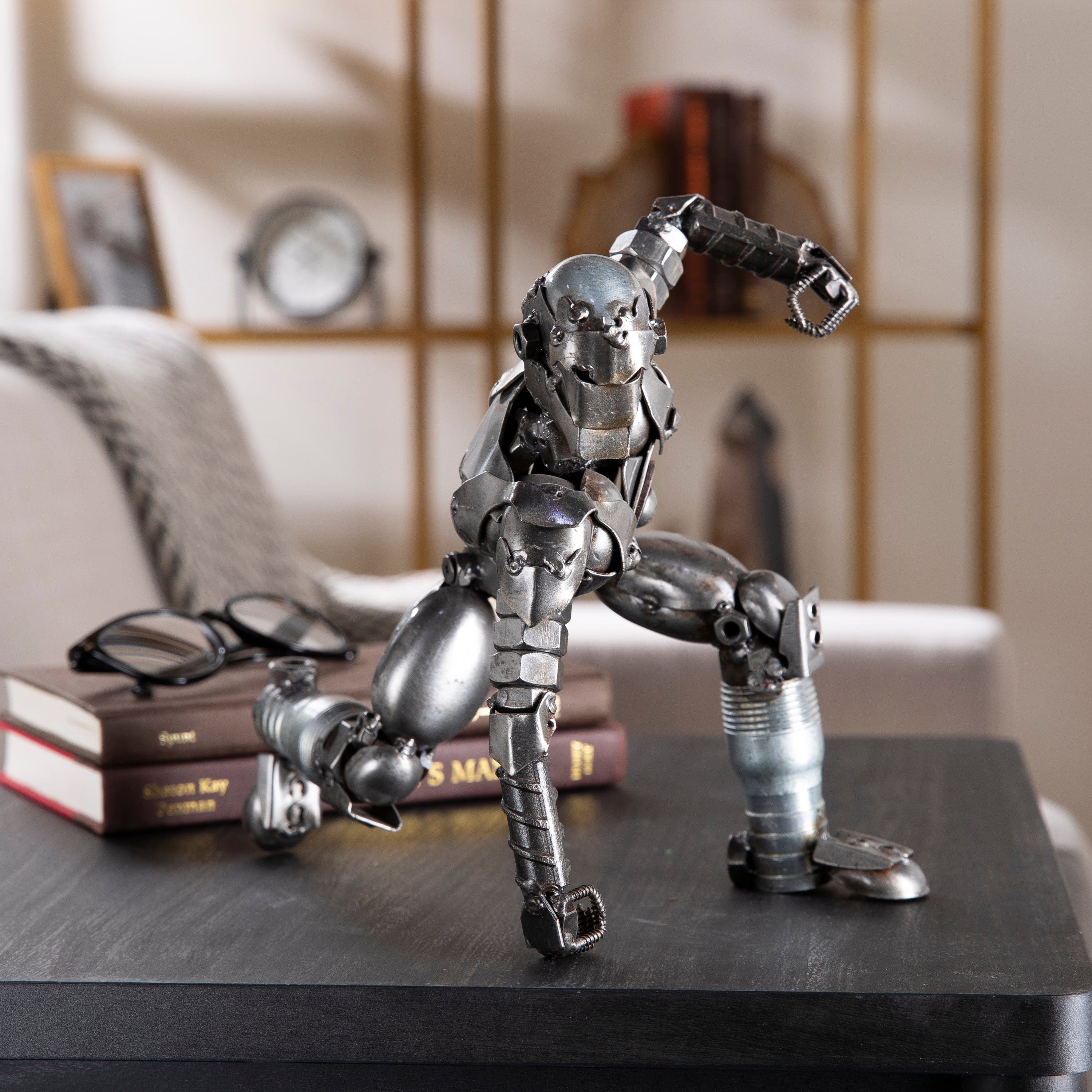 Kalifano Recycled Metal Art Iron Man Inspired Recycled Metal Sculpture RMS-700IMB-N