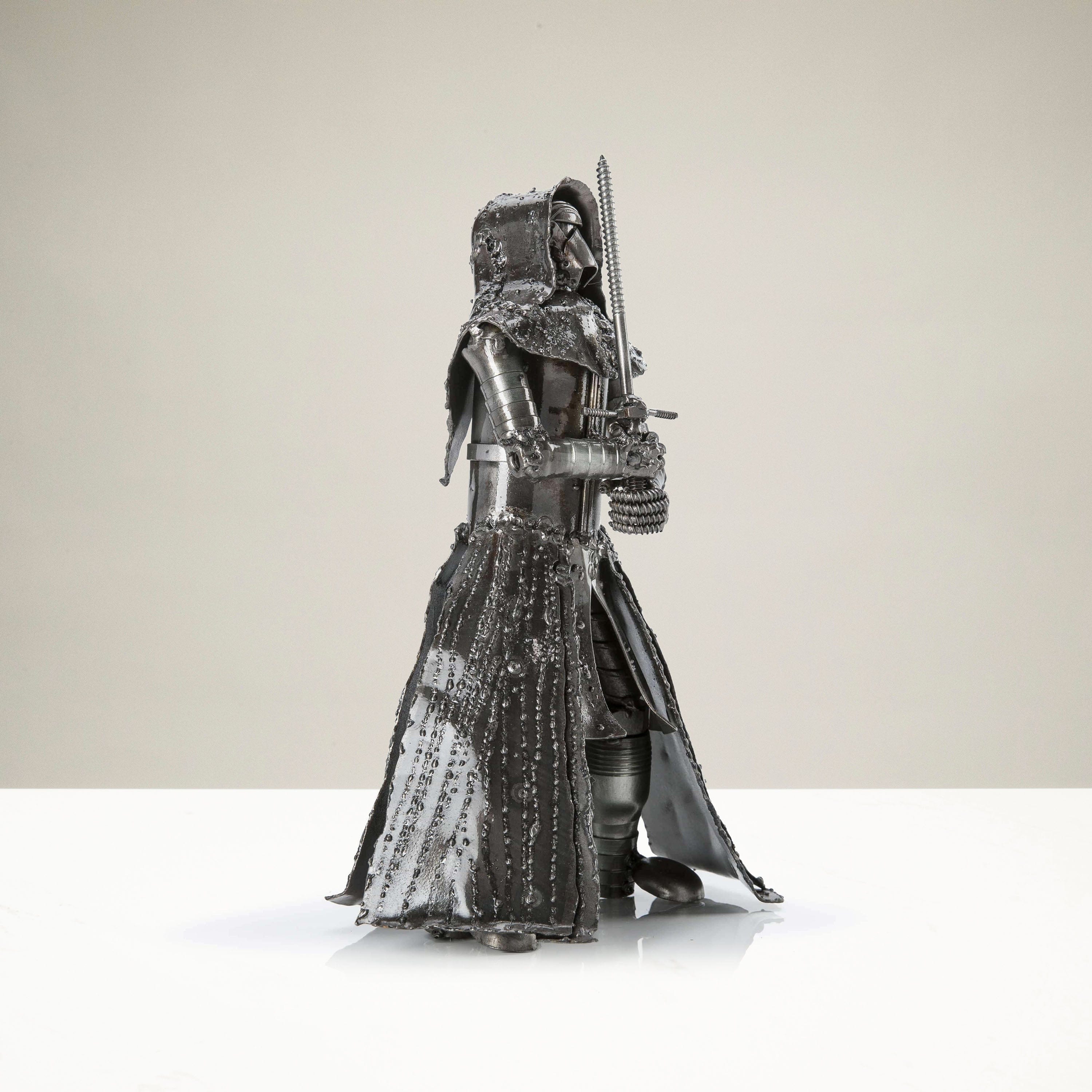 Kalifano Recycled Metal Art Kylo Ren with Sword Inspired Recycled Metal Sculpture RMS-700KR-N