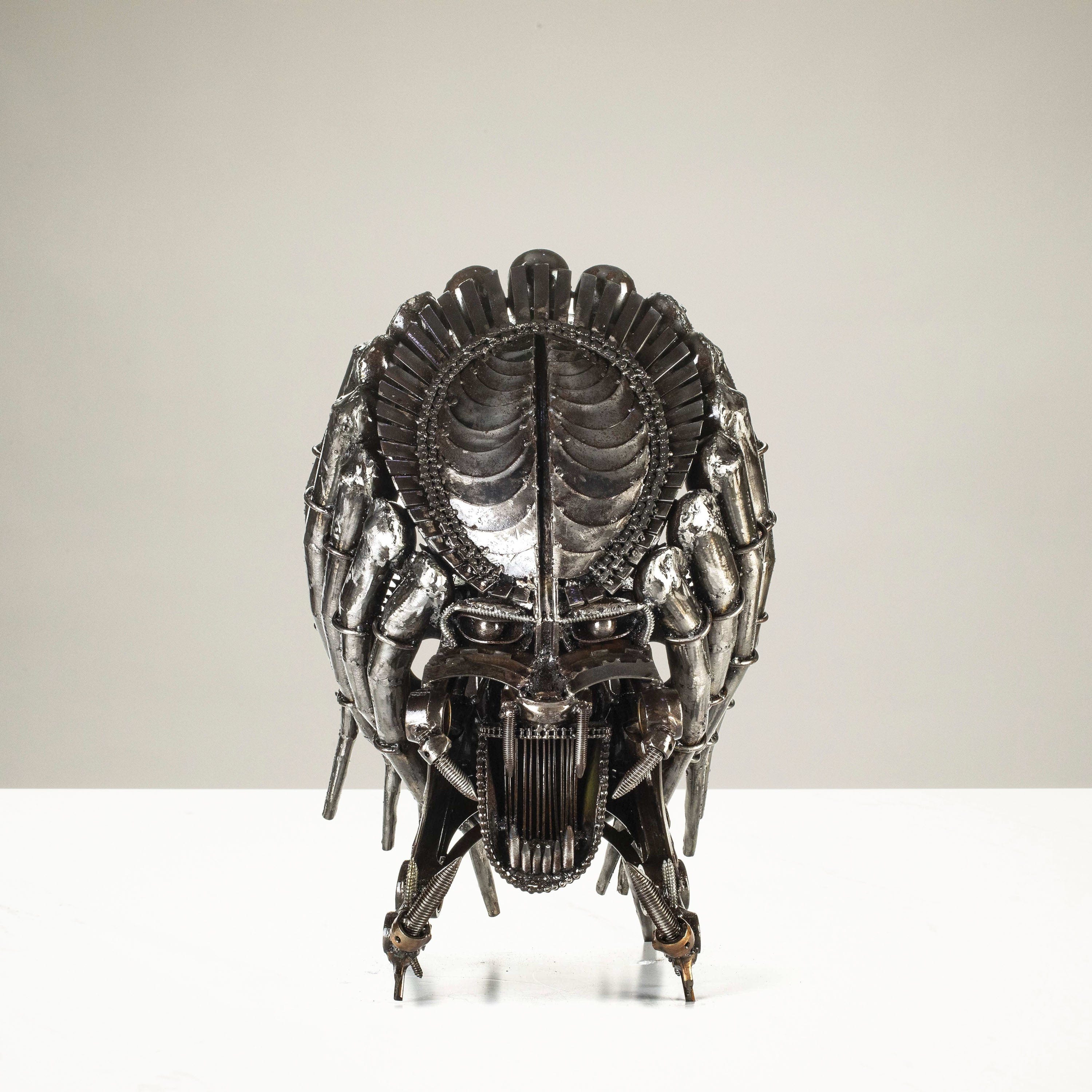 Kalifano Recycled Metal Art Predator Inspired Head RMS-HEAD-PRED