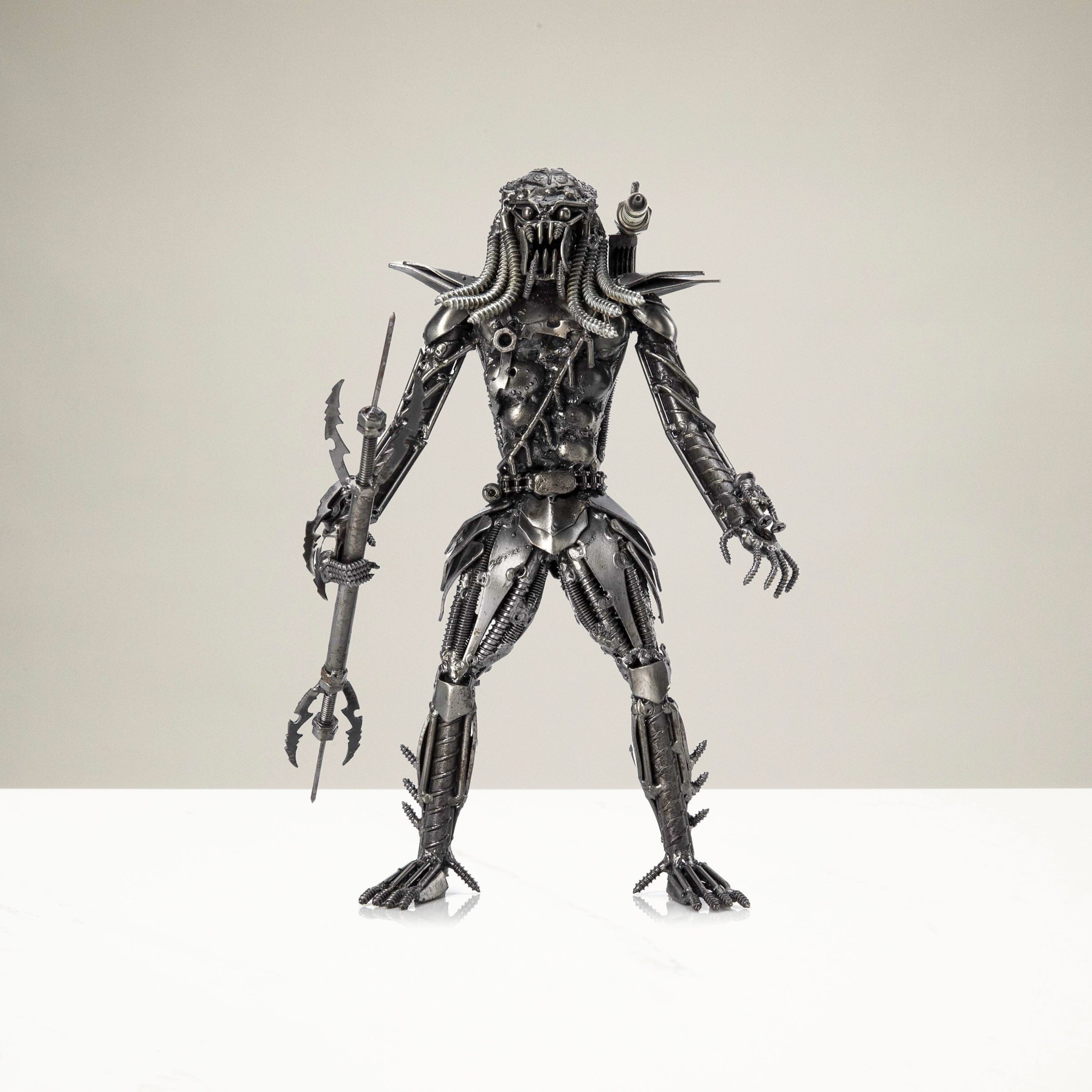 Kalifano Recycled Metal Art Predator Muscle Inspired Recycled Metal Sculpture RMS-1400PM-N