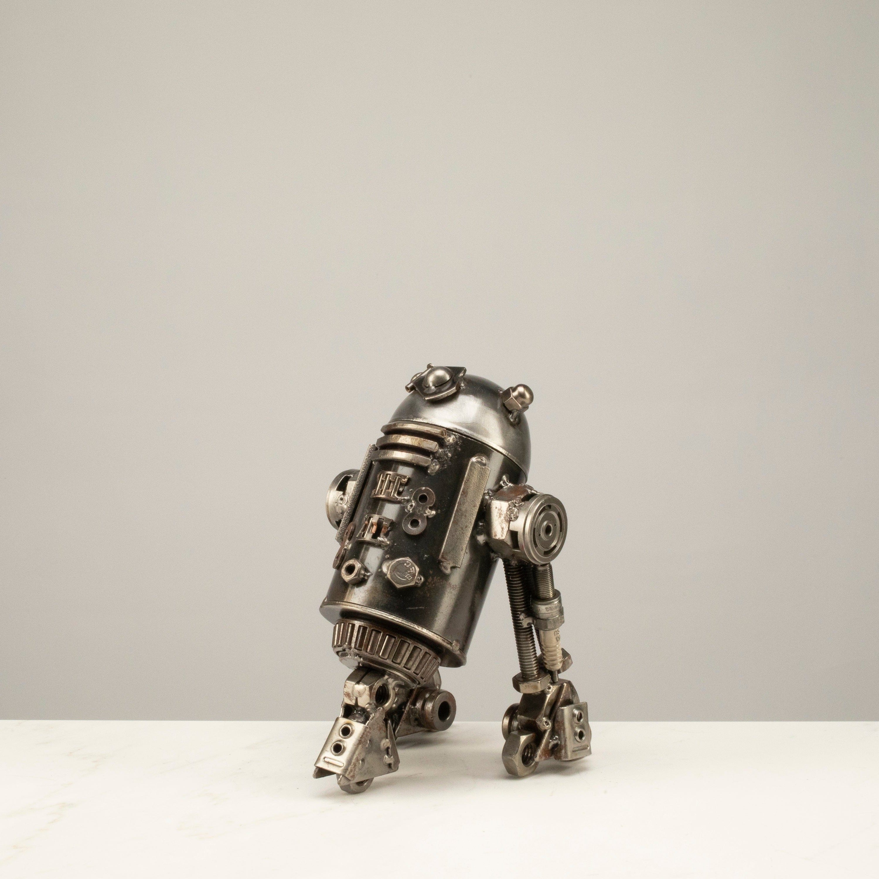 Kalifano Recycled Metal Art R2D2 Inspired Recycled Metal Sculpture RMS-450R2-N