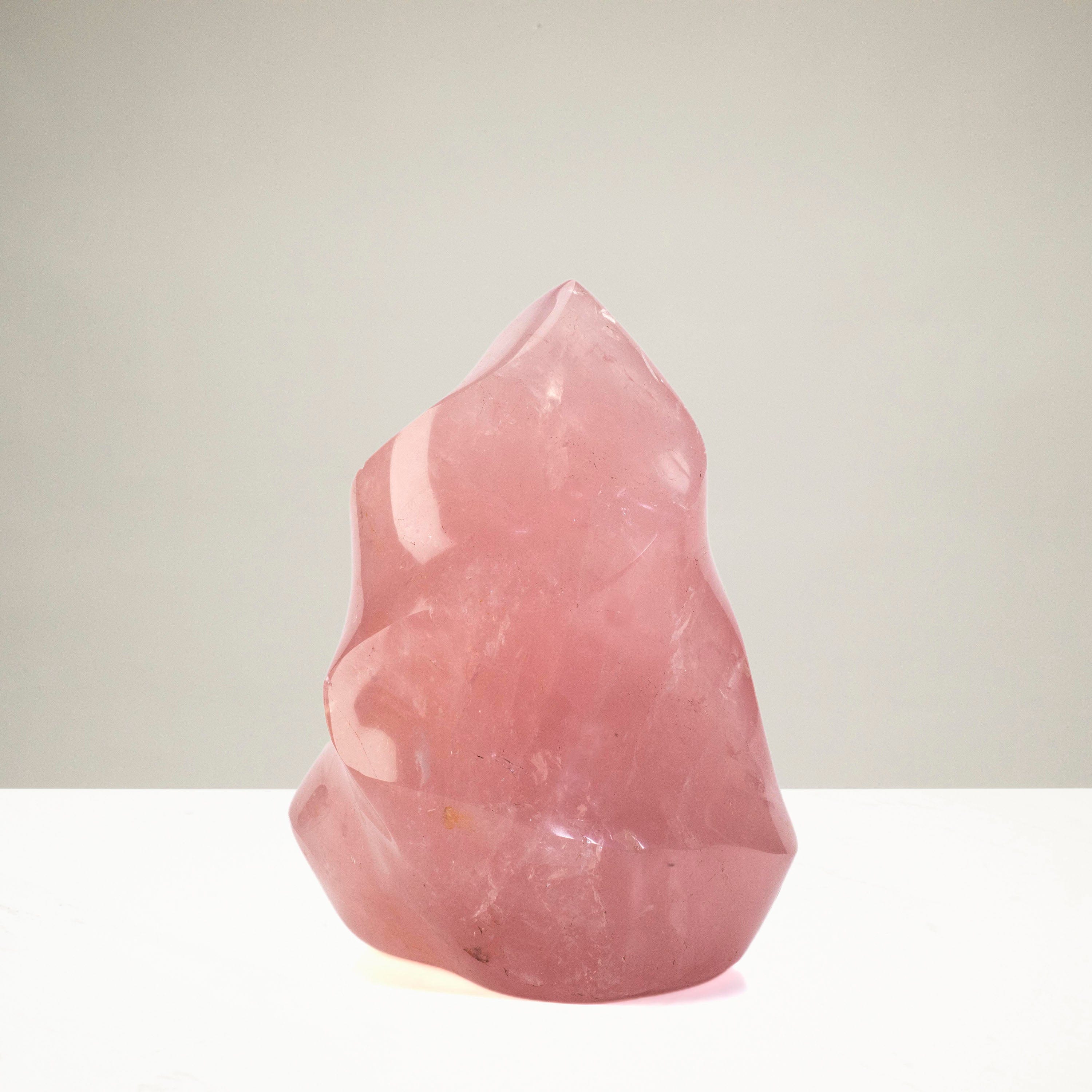 Kalifano Rose Quartz Rose Quartz Twist Flame - 6.5" / 1,275g CBF800-RQ