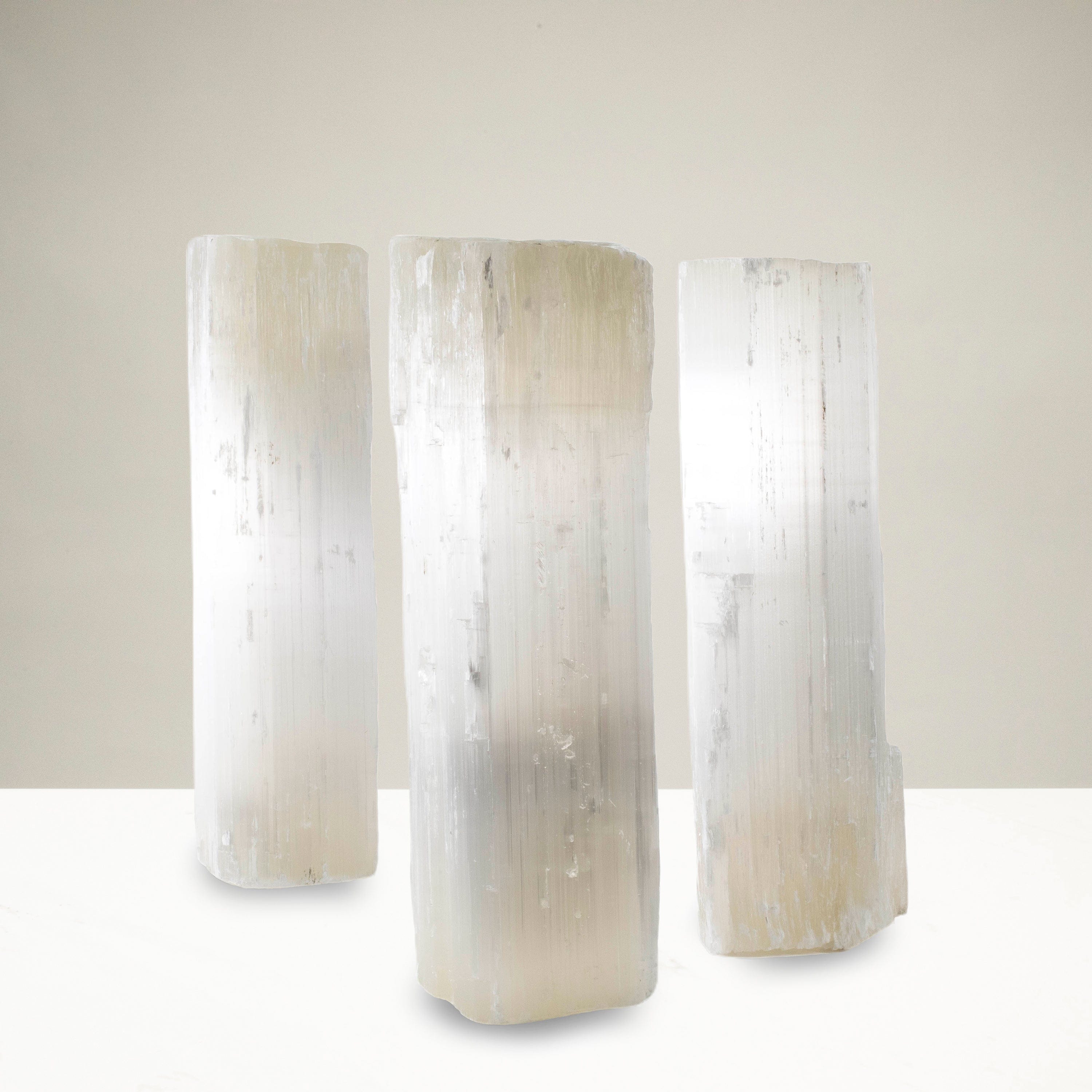 Kalifano Selenite Extra Large Natural Moroccan Selenite Log SL-LOG-XL